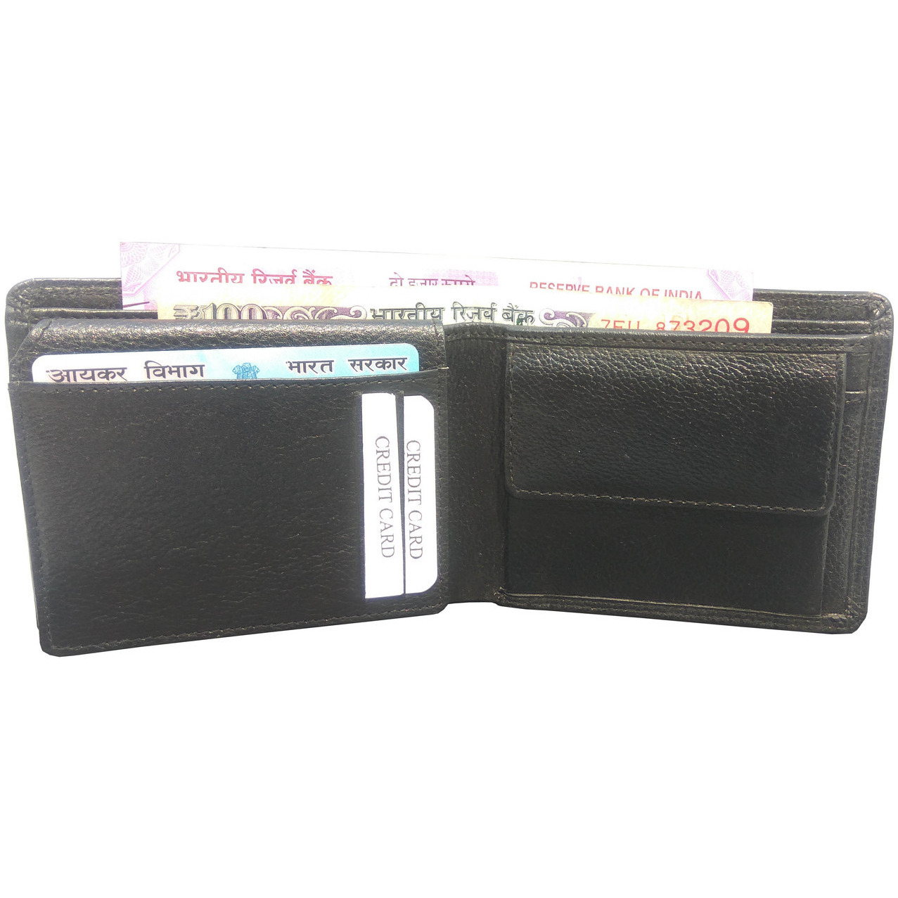 FIONA Mens Leather Bifold Wallet | Wallets For Men RFID Blocking | Genuine Leather | Extra Capacity Mens Black Wallet |
