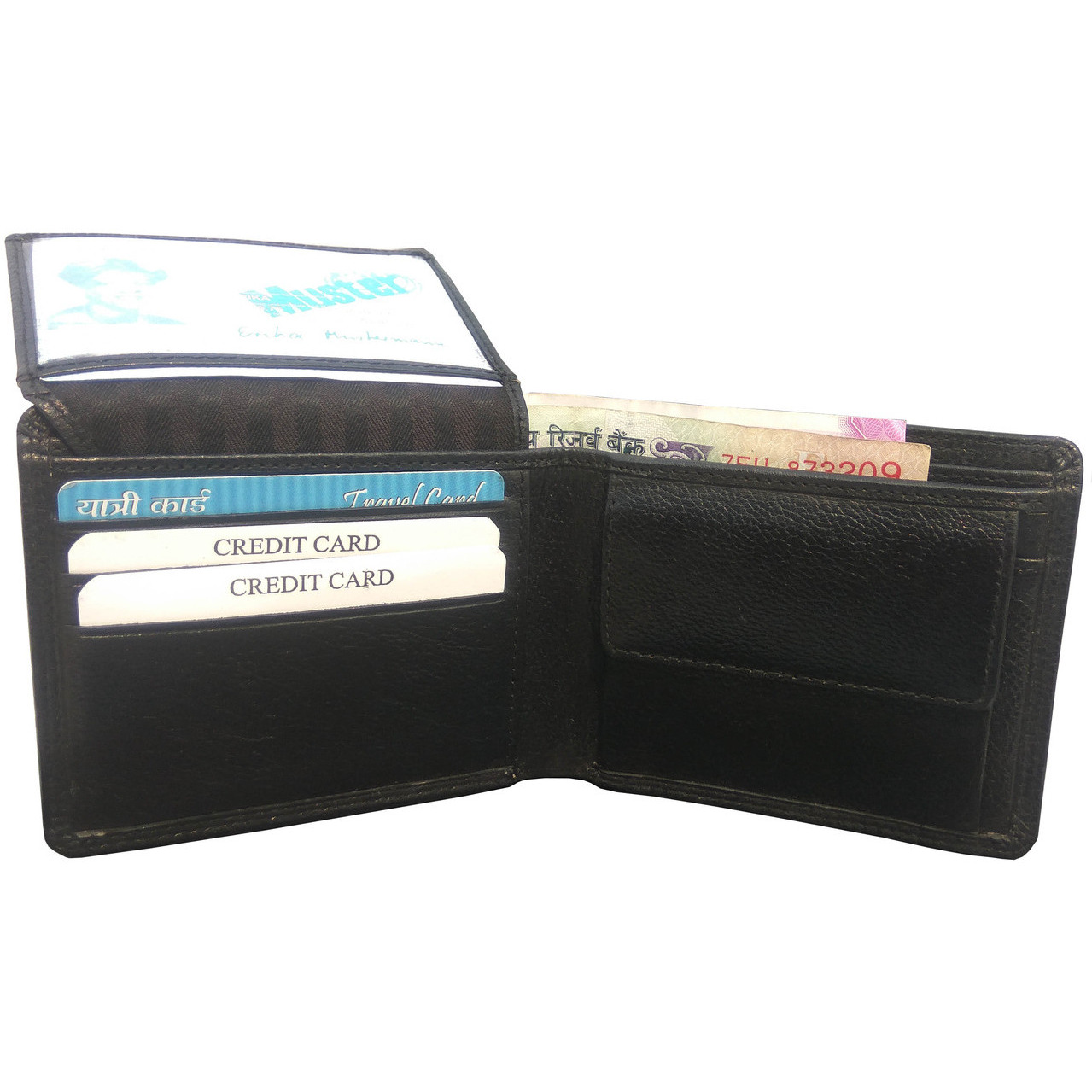 FIONA Mens Leather Bifold Wallet | Wallets For Men RFID Blocking | Genuine Leather | Extra Capacity Mens Black Wallet |