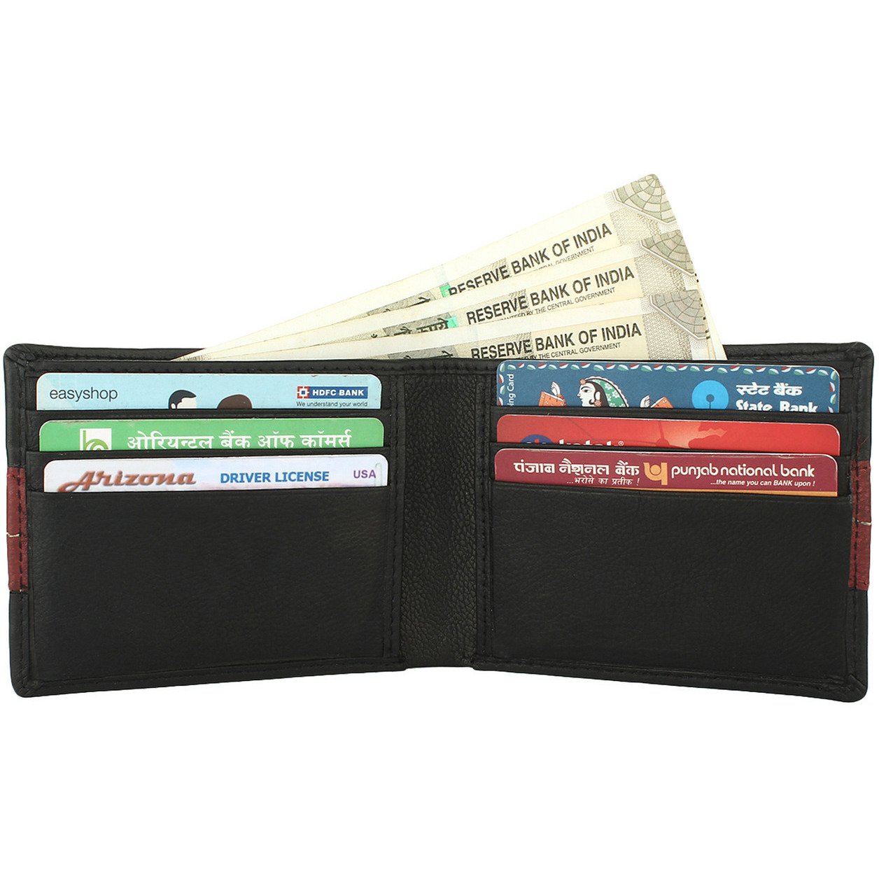 FIONA Mens Leather Bifold Wallet | Wallets For Men RFID Blocking | Genuine Leather | Extra Capacity Mens Black Wallet |