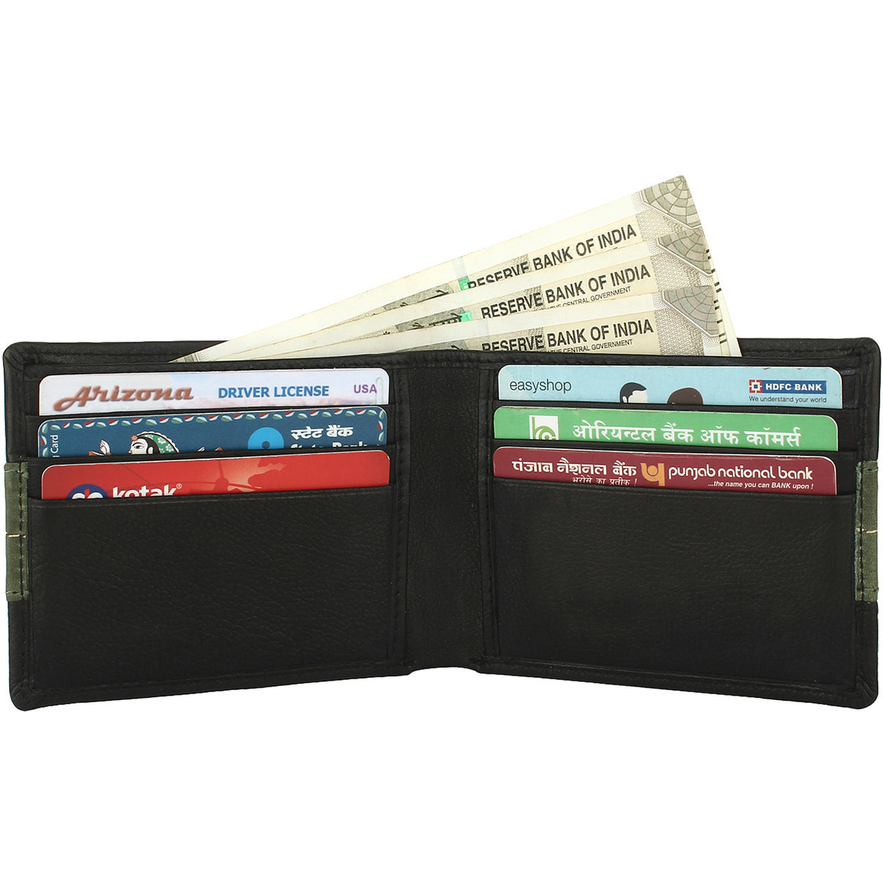 FIONA Mens Leather Bifold Wallet | Wallets For Men RFID Blocking | Genuine Leather | Extra Capacity Mens Black Wallet |