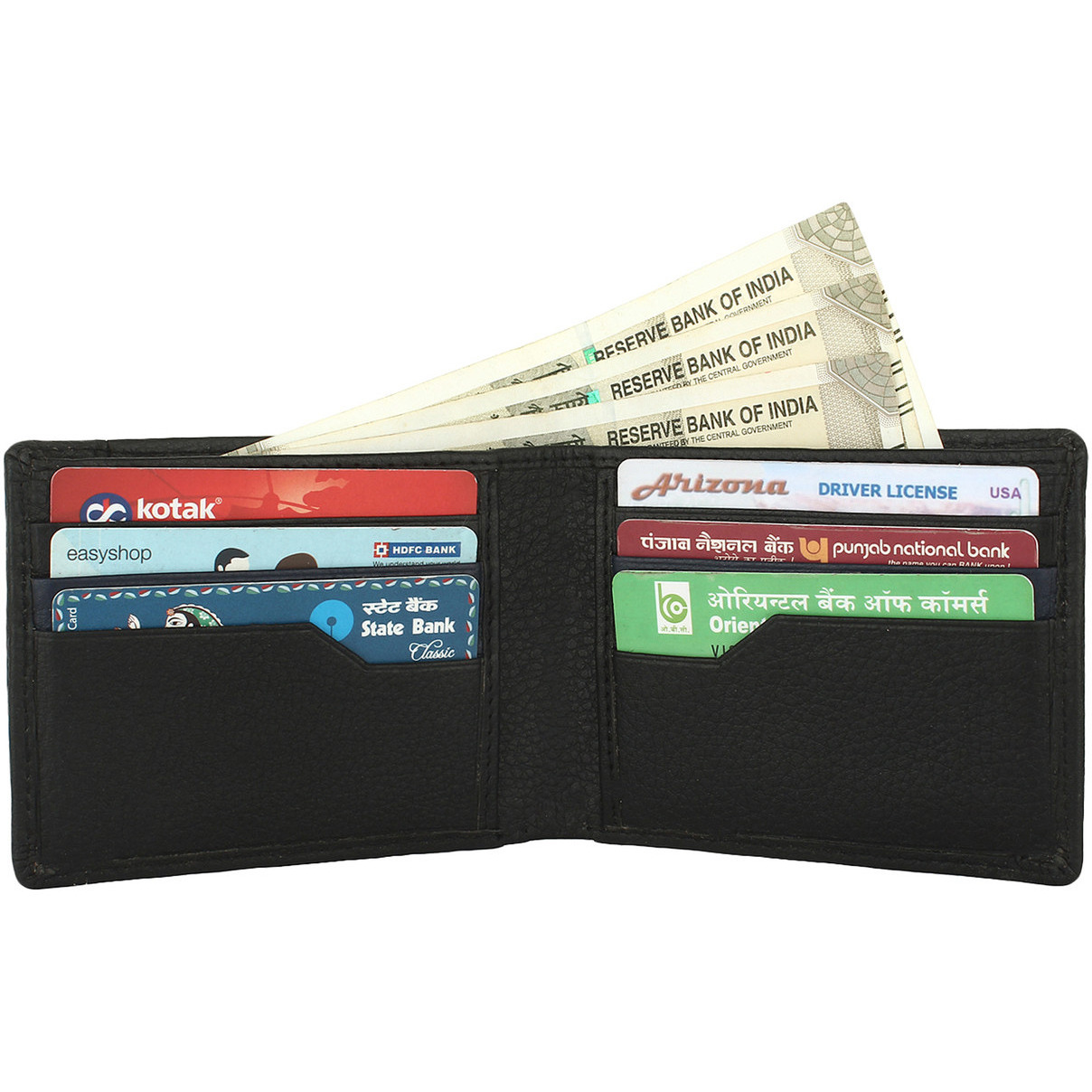 FIONA Mens Leather Bifold Wallet | Wallets For Men RFID Blocking | Genuine Leather | Extra Capacity Mens Black Wallet |