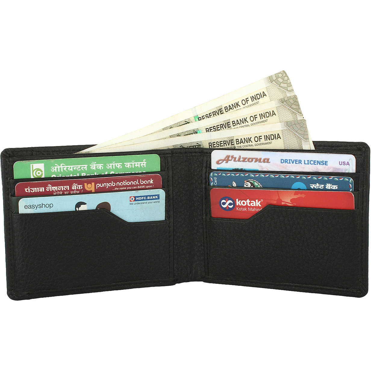 FIONA Mens Leather Bifold Wallet | Wallets For Men RFID Blocking | Genuine Leather | Extra Capacity Mens Black Wallet |