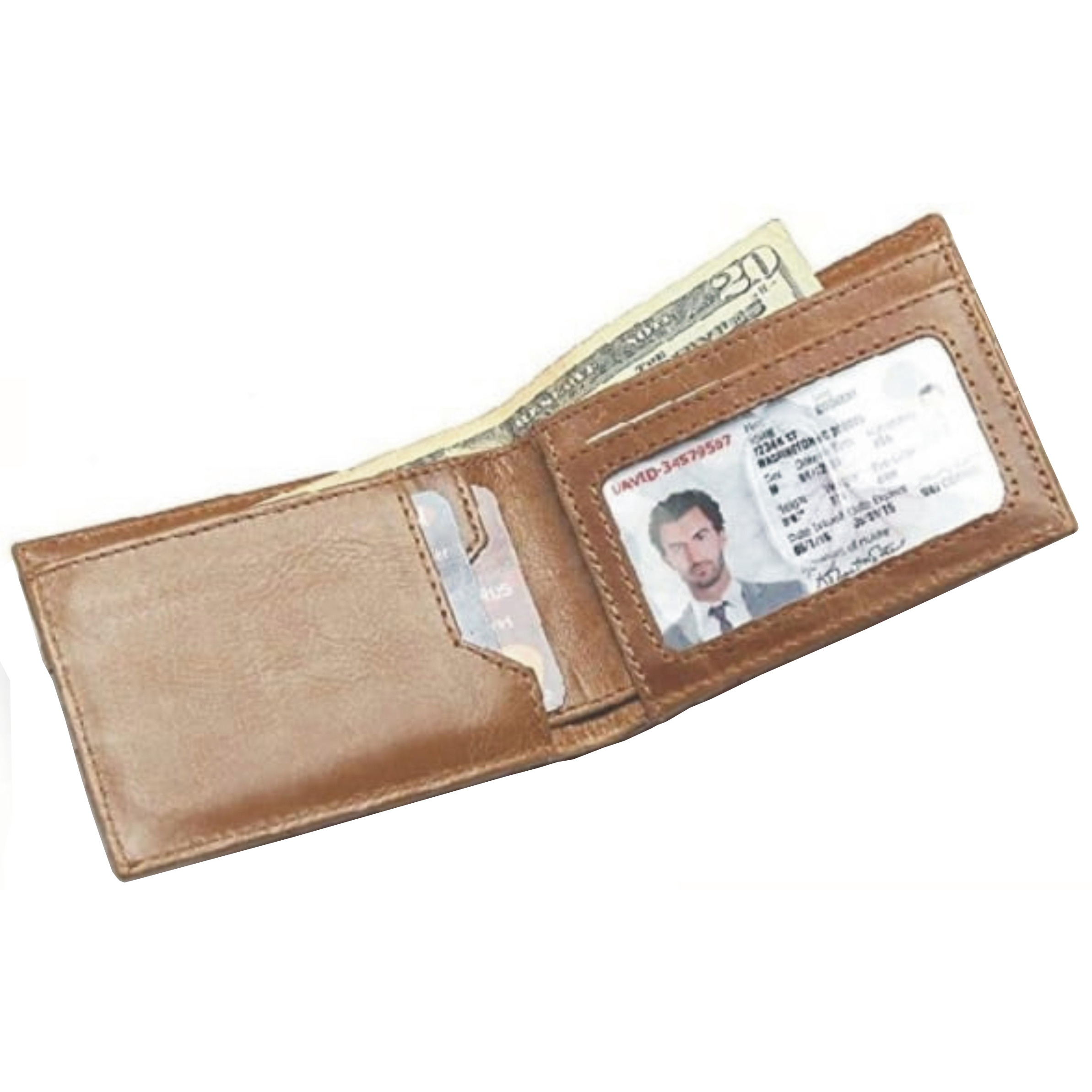 FIONA Mens Leather Bifold Wallet | Wallets For Men RFID Blocking | Genuine Leather | Extra Capacity Mens Brown Wallet |