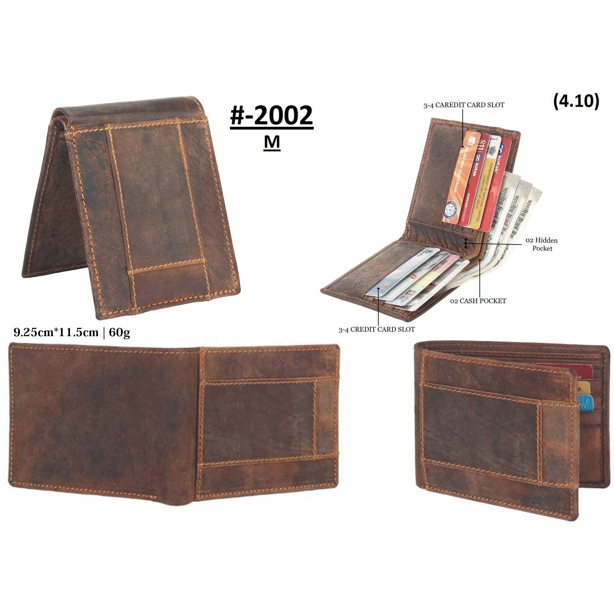 FIONA Mens Leather Bifold Wallet | Wallets For Men RFID Blocking | Genuine Leather | Extra Capacity Mens Brown Wallet |