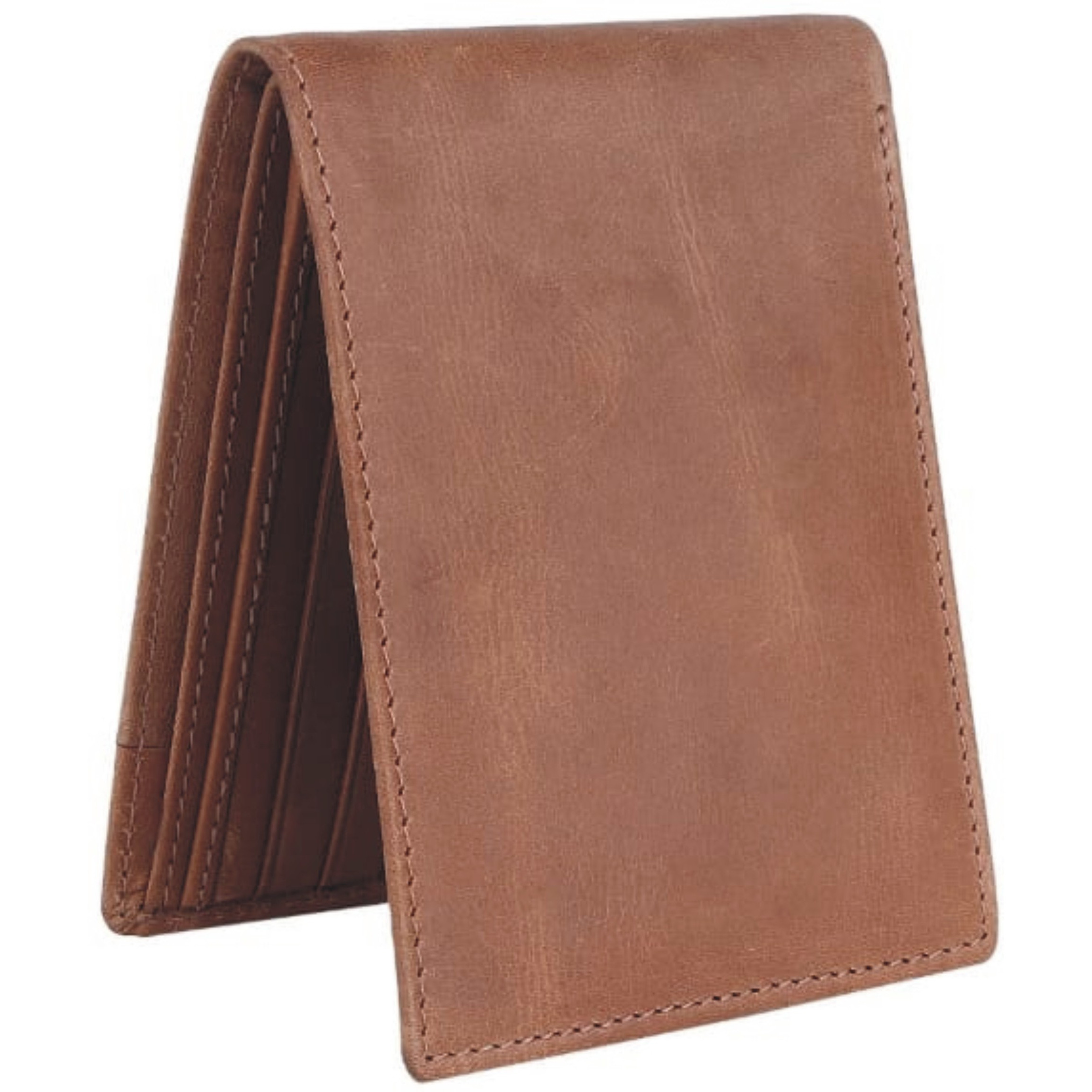 FIONA Mens Leather Bifold Wallet | Wallets For Men RFID Blocking | Genuine Leather | Extra Capacity Mens Brown Wallet |