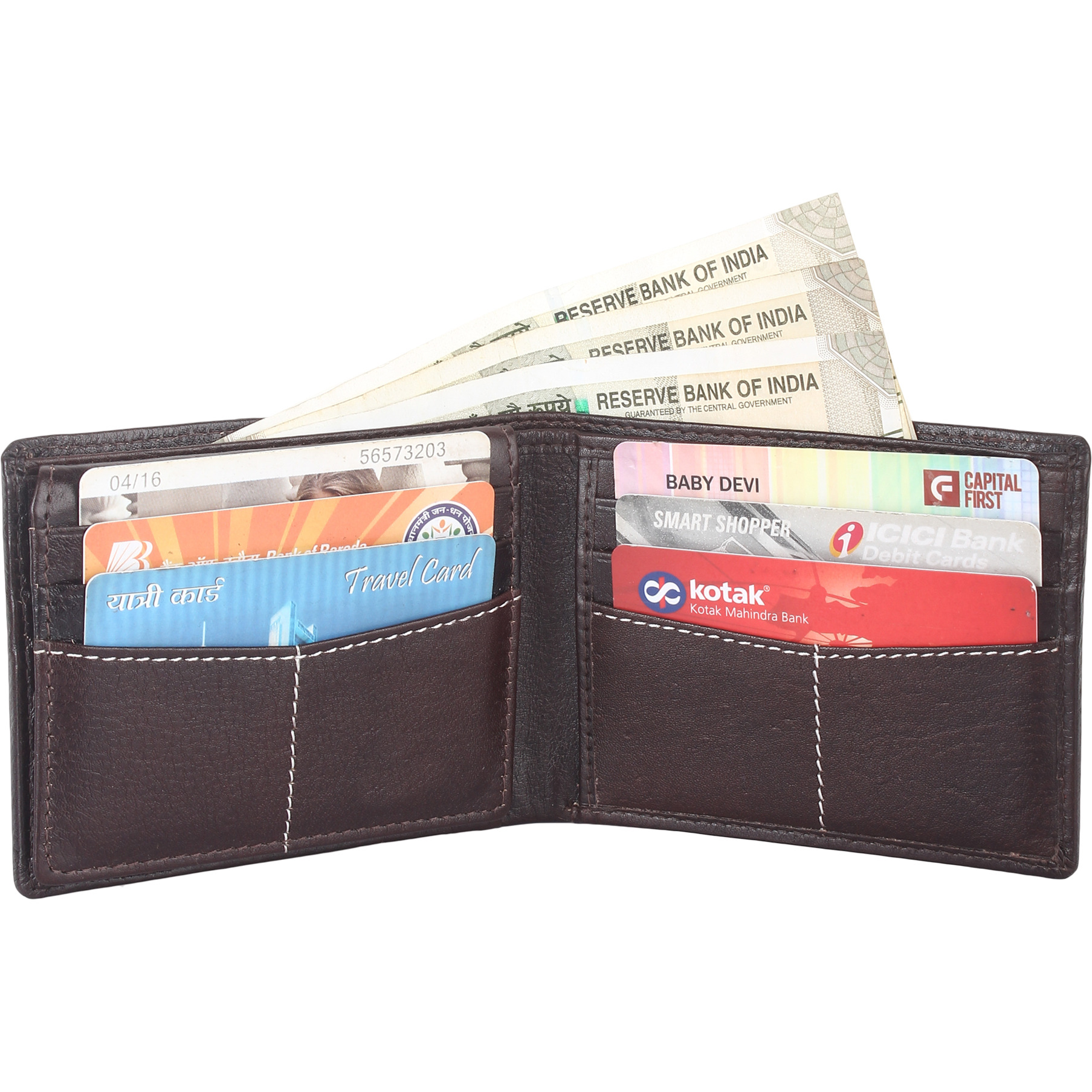 FIONA Mens Leather Bifold Wallet | Wallets For Men RFID Blocking | Genuine Leather | Extra Capacity Mens Brown Wallet |