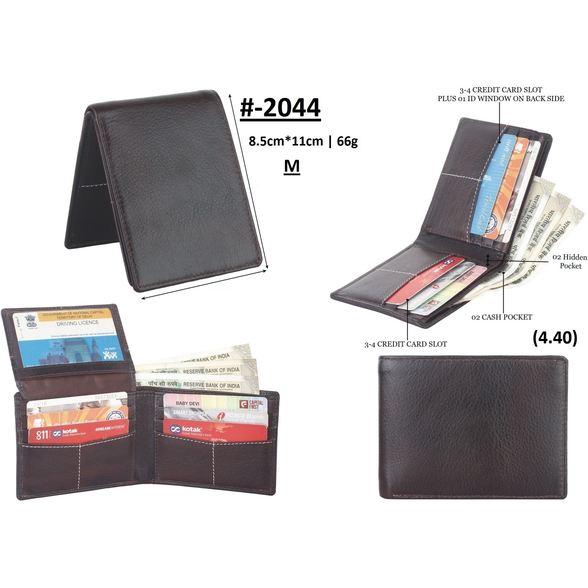 FIONA Mens Leather Bifold Wallet | Wallets For Men RFID Blocking | Genuine Leather | Extra Capacity Mens Brown Wallet |