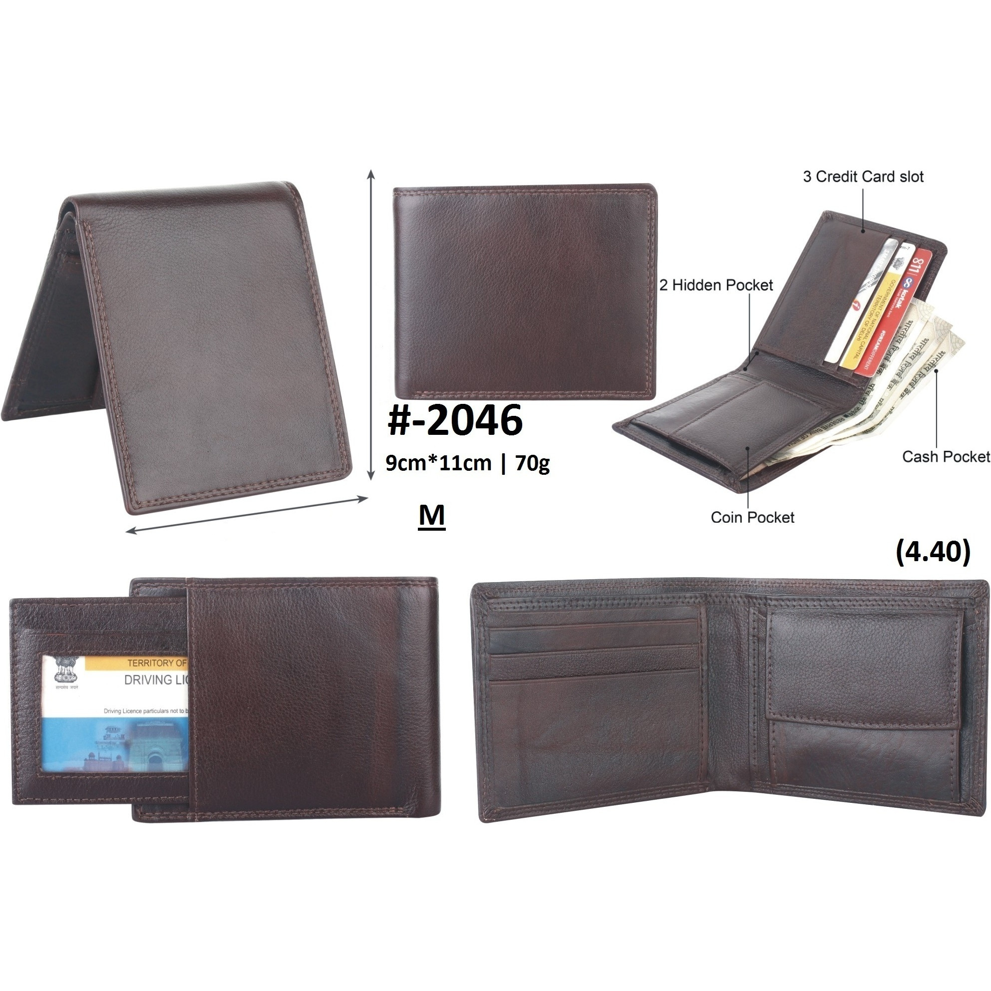 FIONA Mens Leather Bifold Wallet | Wallets For Men RFID Blocking | Genuine Leather | Extra Capacity Mens Brown Wallet |