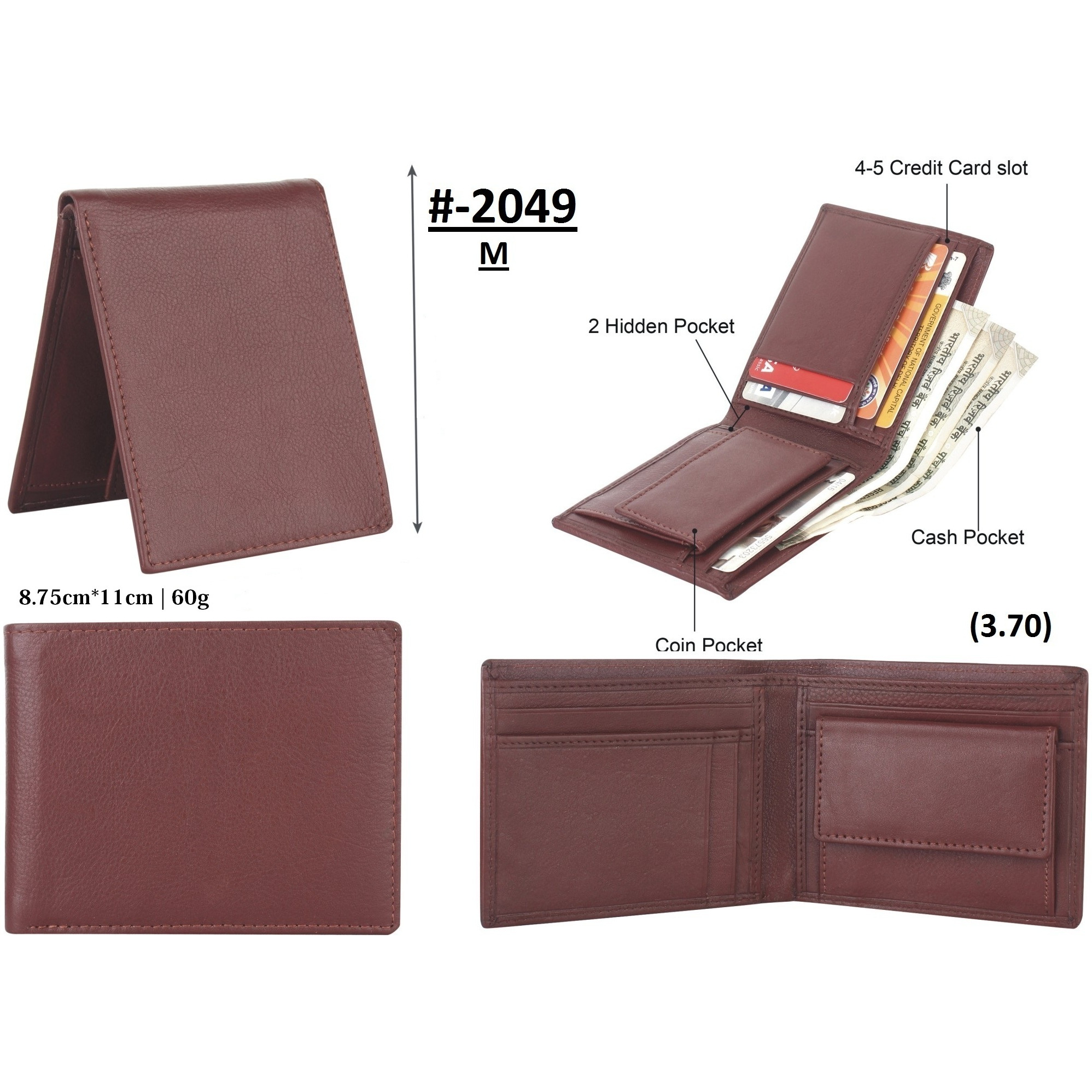 FIONA Mens Leather Bifold Wallet | Wallets For Men RFID Blocking | Genuine Leather | Extra Capacity Mens Brown Wallet |