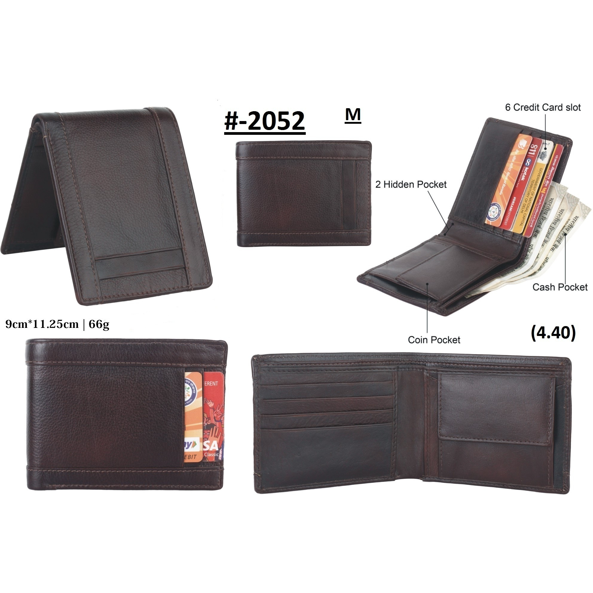 FIONA Mens Leather Bifold Wallet | Wallets For Men RFID Blocking | Genuine Leather | Extra Capacity Mens Brown Wallet |