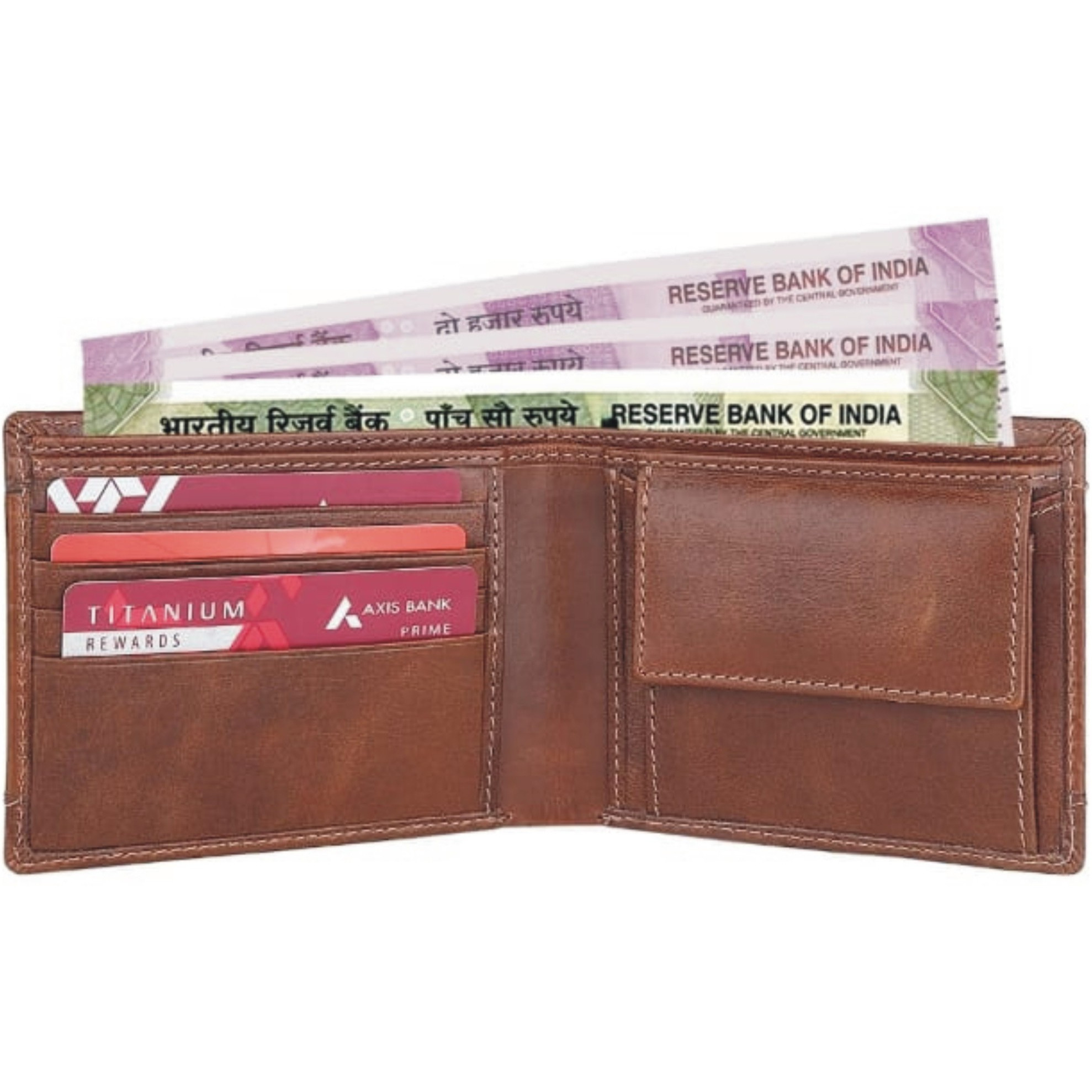 FIONA Mens Leather Bifold Wallet | Wallets For Men RFID Blocking | Genuine Leather | Extra Capacity Mens Brown Wallet |
