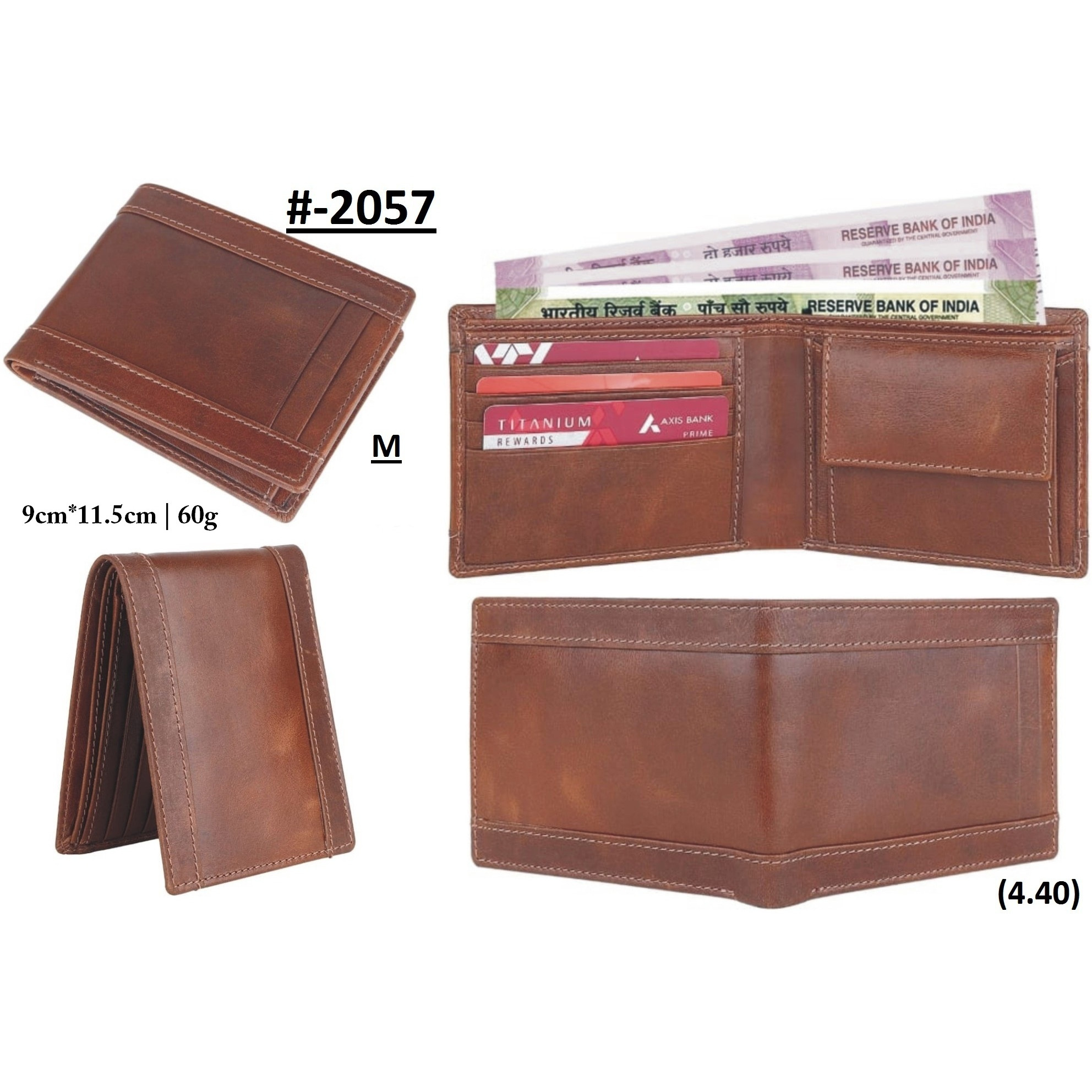 FIONA Mens Leather Bifold Wallet | Wallets For Men RFID Blocking | Genuine Leather | Extra Capacity Mens Brown Wallet |