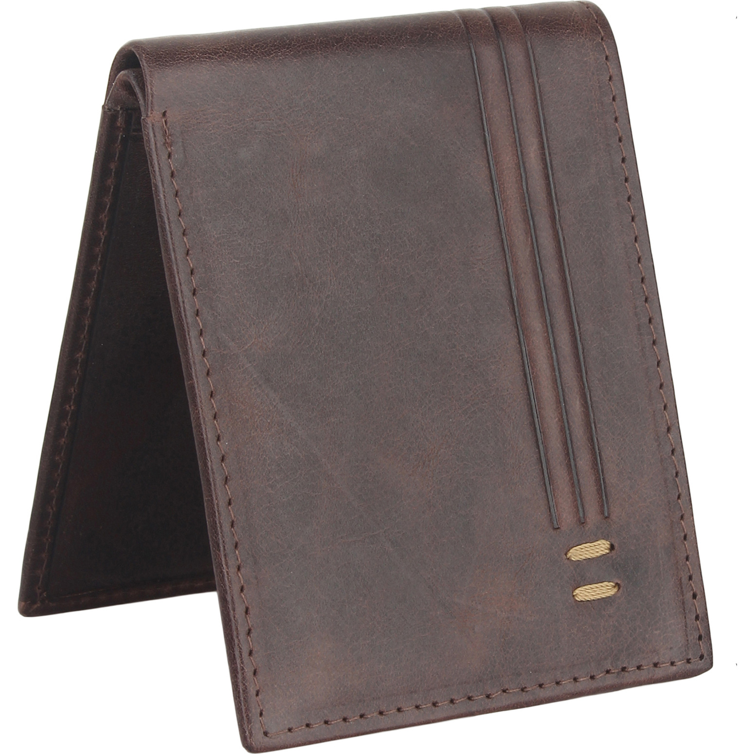 FIONA Mens Leather Bifold Wallet | Wallets For Men RFID Blocking | Genuine Leather | Extra Capacity Mens Brown Wallet |