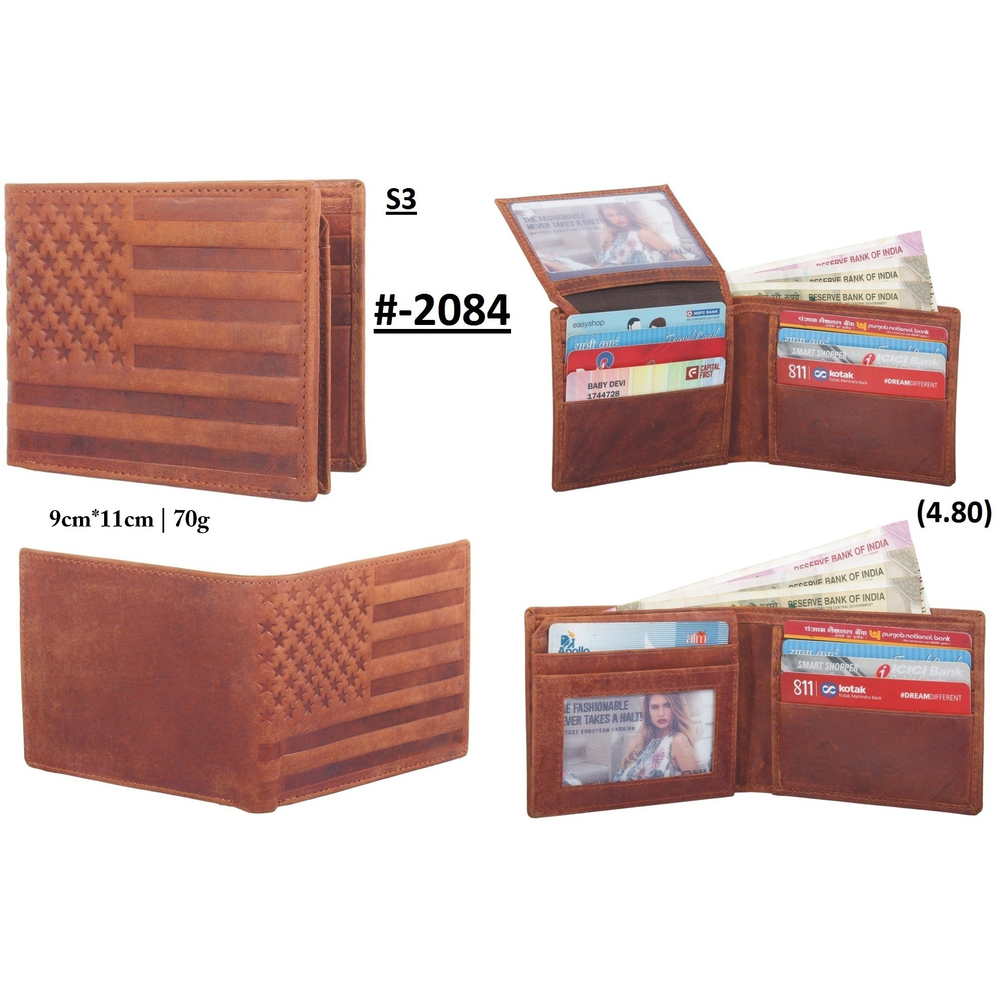 FIONA Mens Leather Bifold Wallet | Wallets For Men RFID Blocking | Genuine Leather | Extra Capacity Mens Brown Wallet |