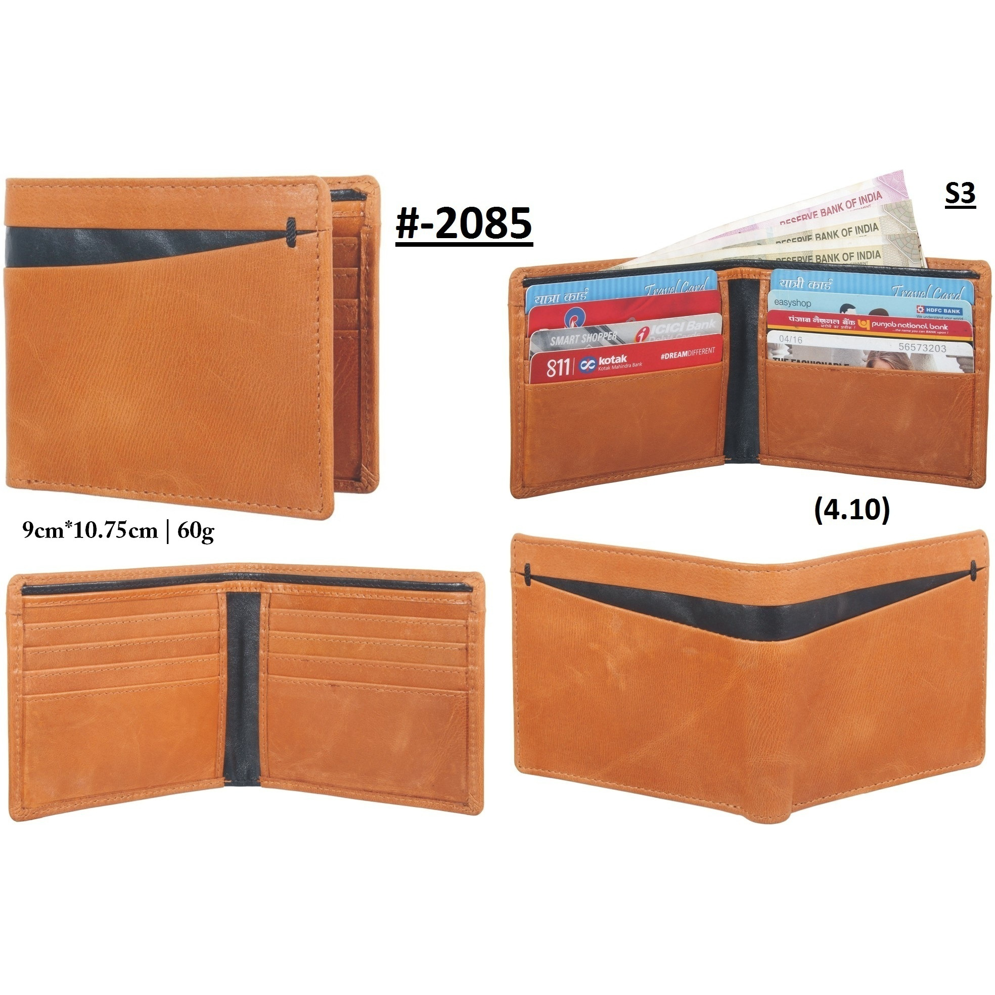 FIONA Mens Leather Bifold Wallet | Wallets For Men RFID Blocking | Genuine Leather | Extra Capacity Mens Brown Wallet |