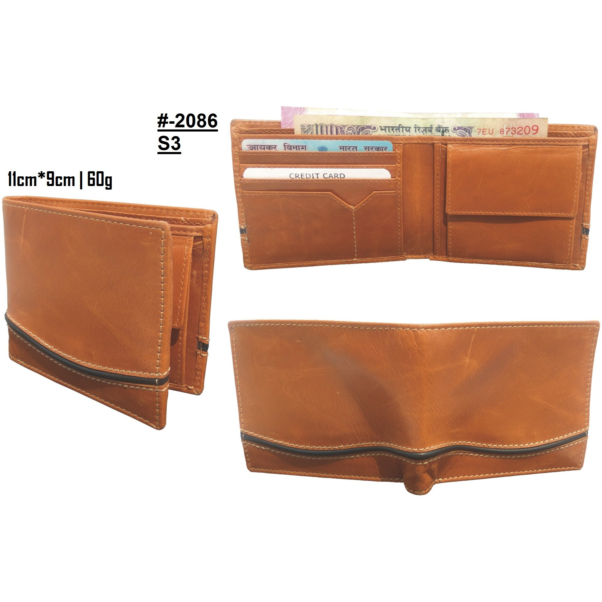 FIONA Mens Leather Bifold Wallet | Wallets For Men RFID Blocking | Genuine Leather | Extra Capacity Mens Brown Wallet |