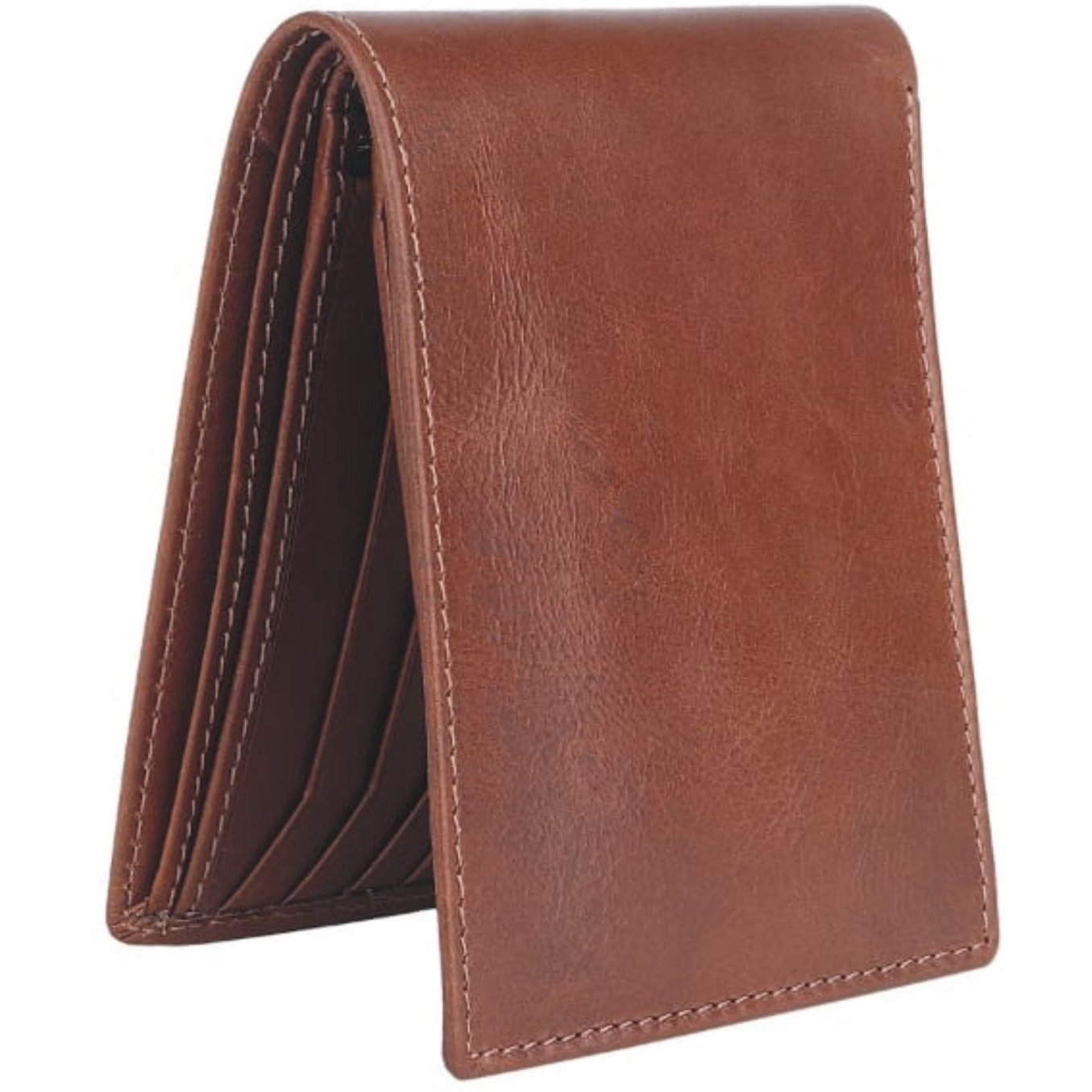 FIONA Mens Leather Bifold Wallet | Wallets For Men RFID Blocking | Genuine Leather | Extra Capacity Mens Brown Wallet |