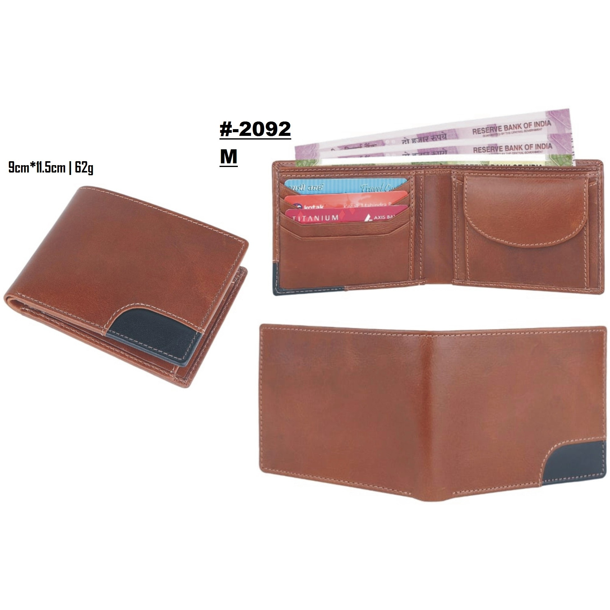 FIONA Mens Leather Bifold Wallet | Wallets For Men RFID Blocking | Genuine Leather | Extra Capacity Mens Brown Wallet |