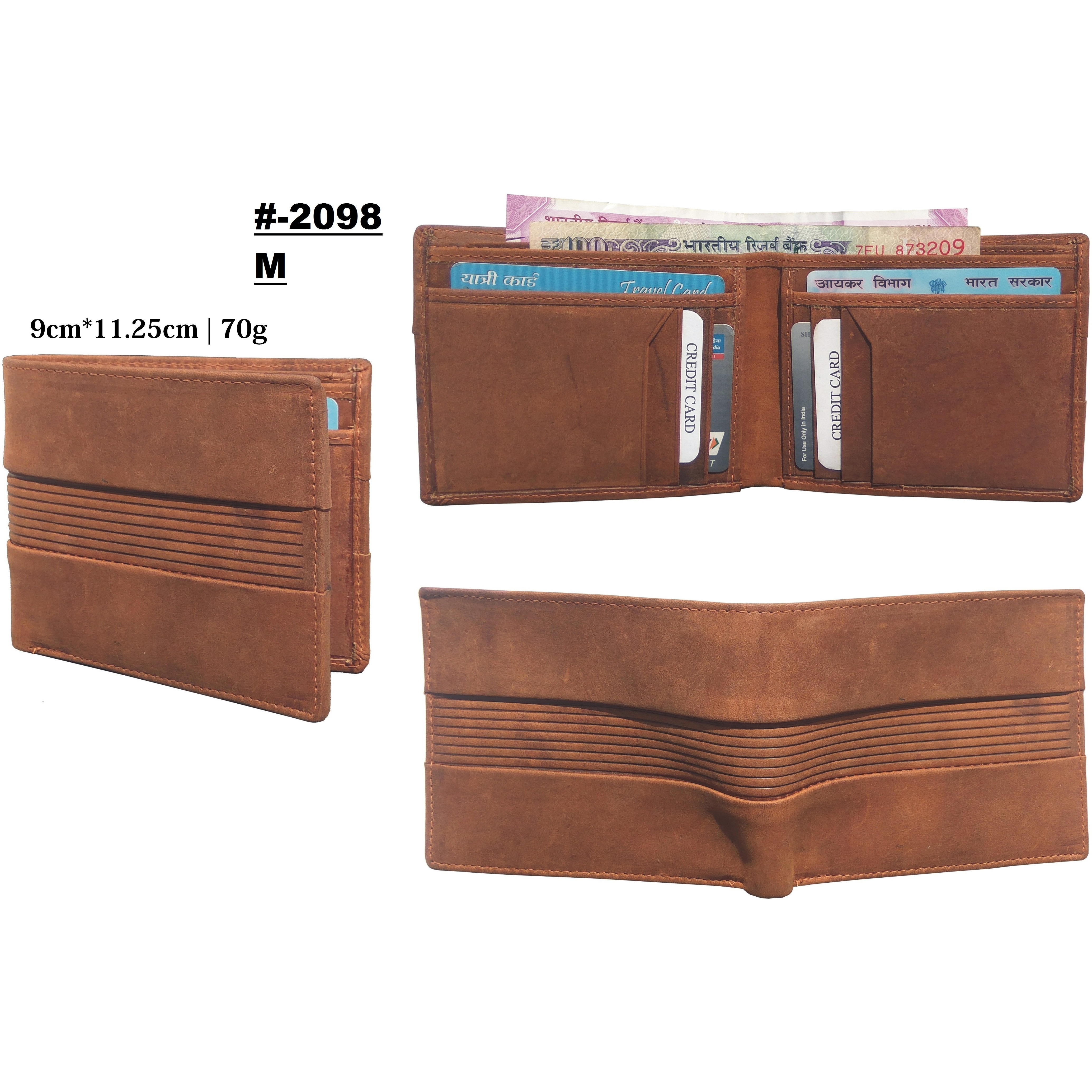 FIONA Mens Leather Bifold Wallet | Wallets For Men RFID Blocking | Genuine Leather | Extra Capacity Mens Brown Wallet |