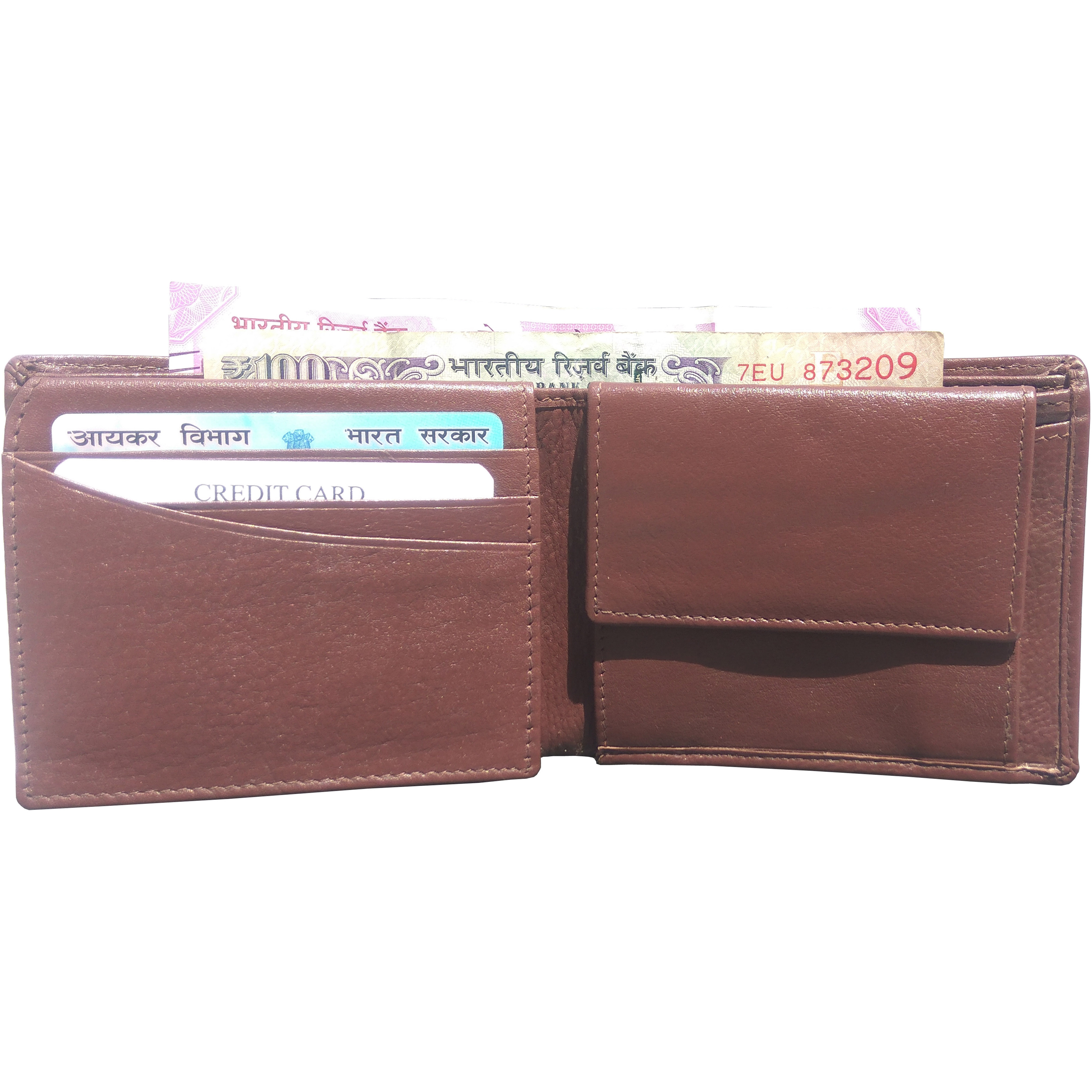 FIONA Mens Leather Bifold Wallet | Wallets For Men RFID Blocking | Genuine Leather | Extra Capacity Mens Brown Wallet |