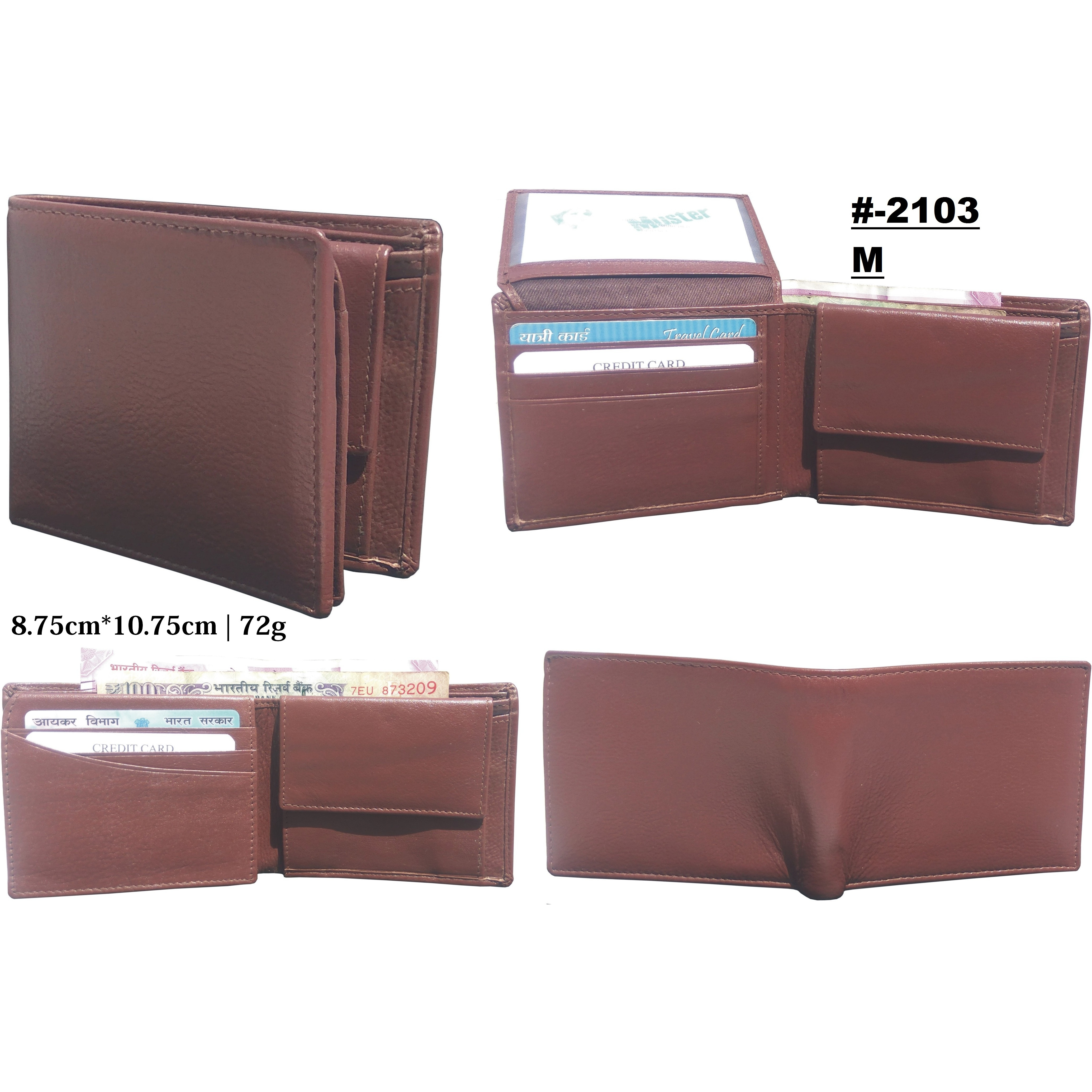 FIONA Mens Leather Bifold Wallet | Wallets For Men RFID Blocking | Genuine Leather | Extra Capacity Mens Brown Wallet |