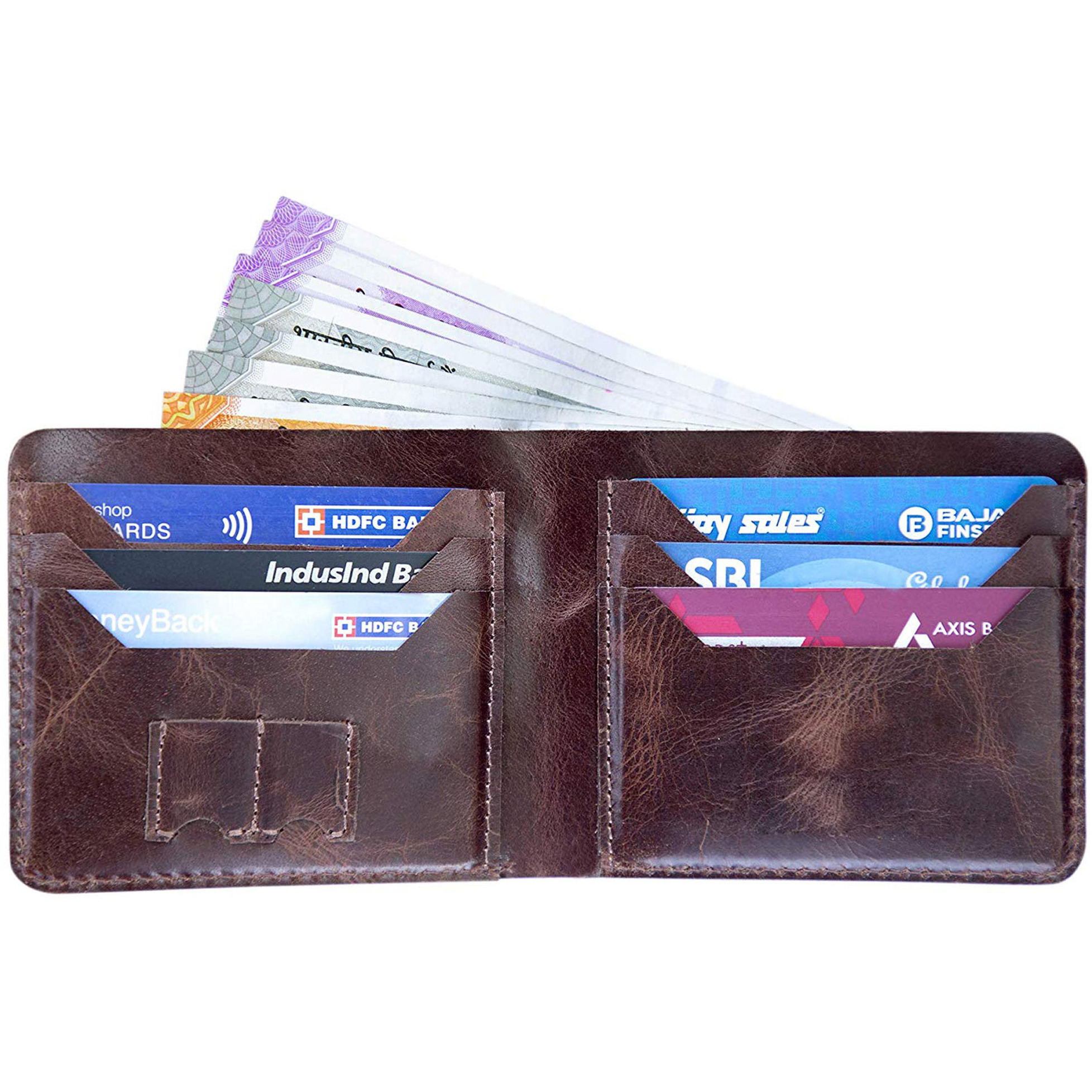 FIONA Mens Leather Bifold Wallet | Wallets For Men RFID Blocking | Genuine Leather | Extra Capacity Mens Brown Wallet |