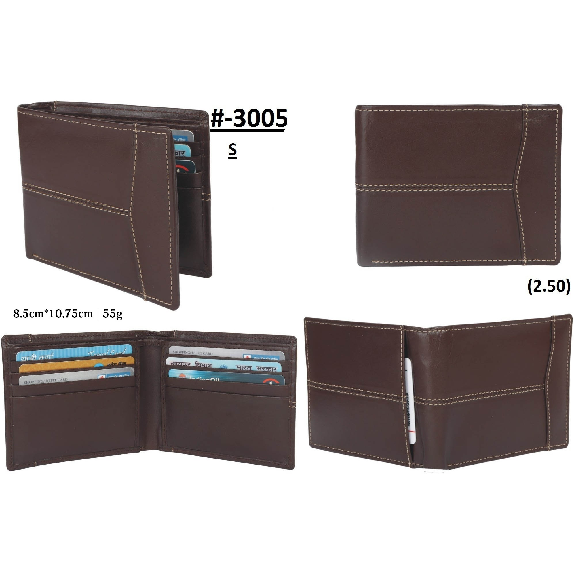 FIONA Mens Leather Bifold Wallet | Wallets For Men RFID Blocking | Genuine Leather | Extra Capacity Mens Brown Wallet |