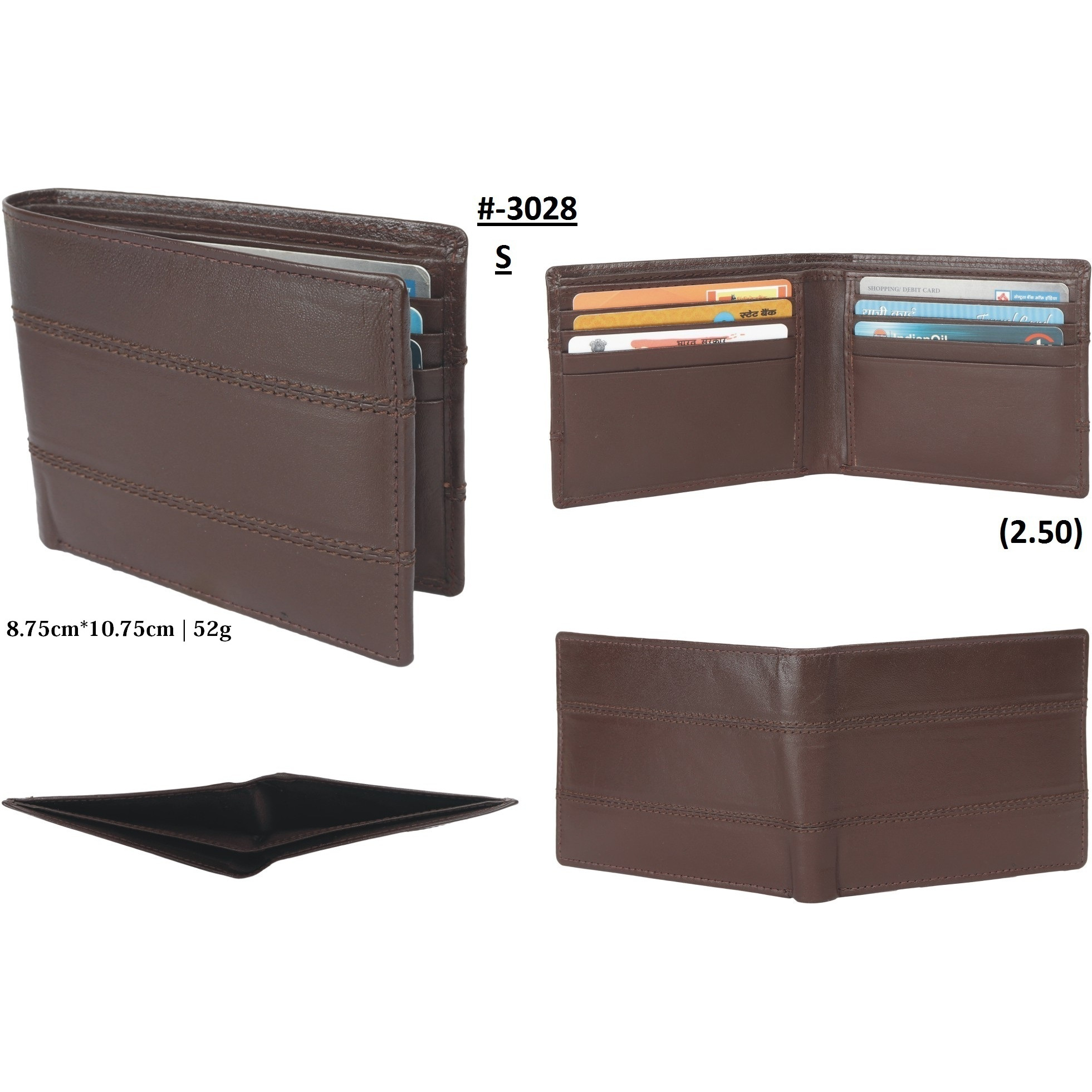 FIONA Mens Leather Bifold Wallet | Wallets For Men RFID Blocking | Genuine Leather | Extra Capacity Mens Brown Wallet |