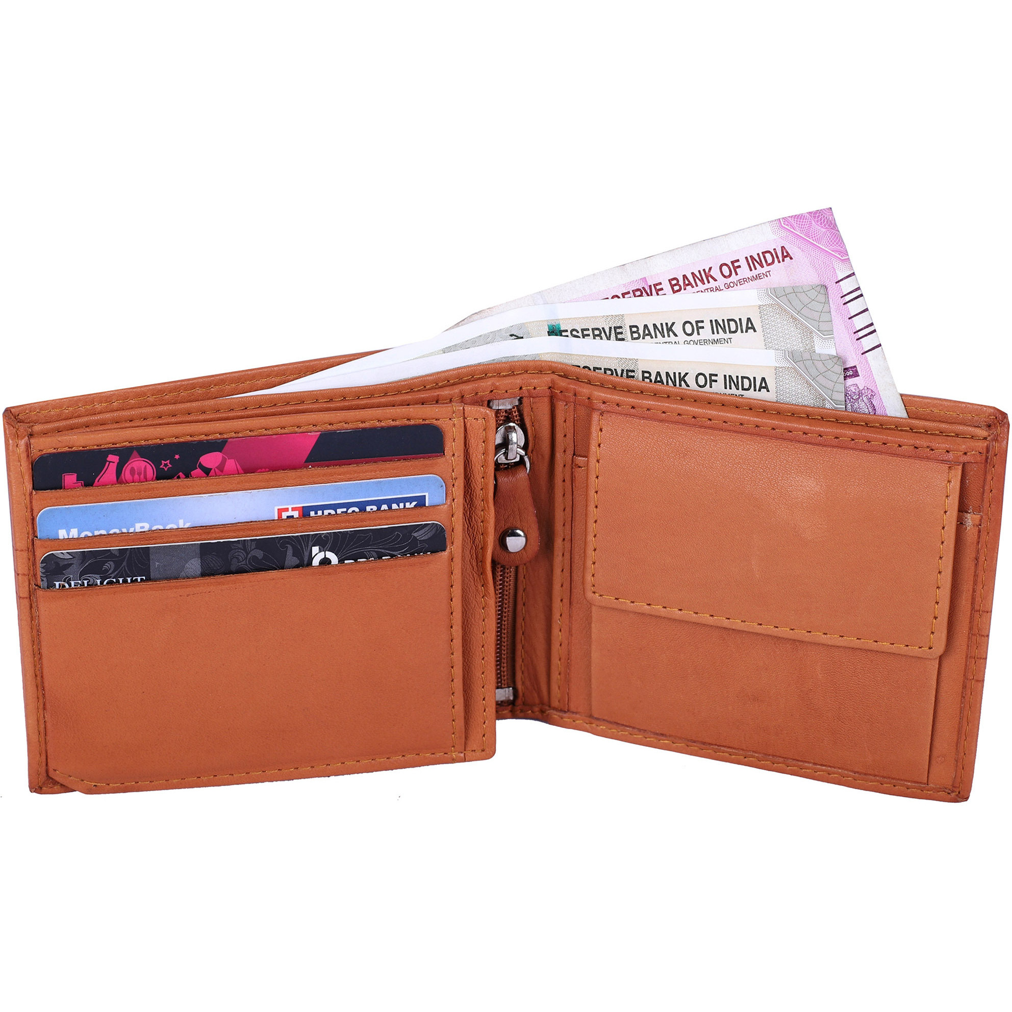 FIONA Mens Leather Bifold Wallet | Wallets For Men RFID Blocking | Genuine Leather | Extra Capacity Mens Brown Wallet |