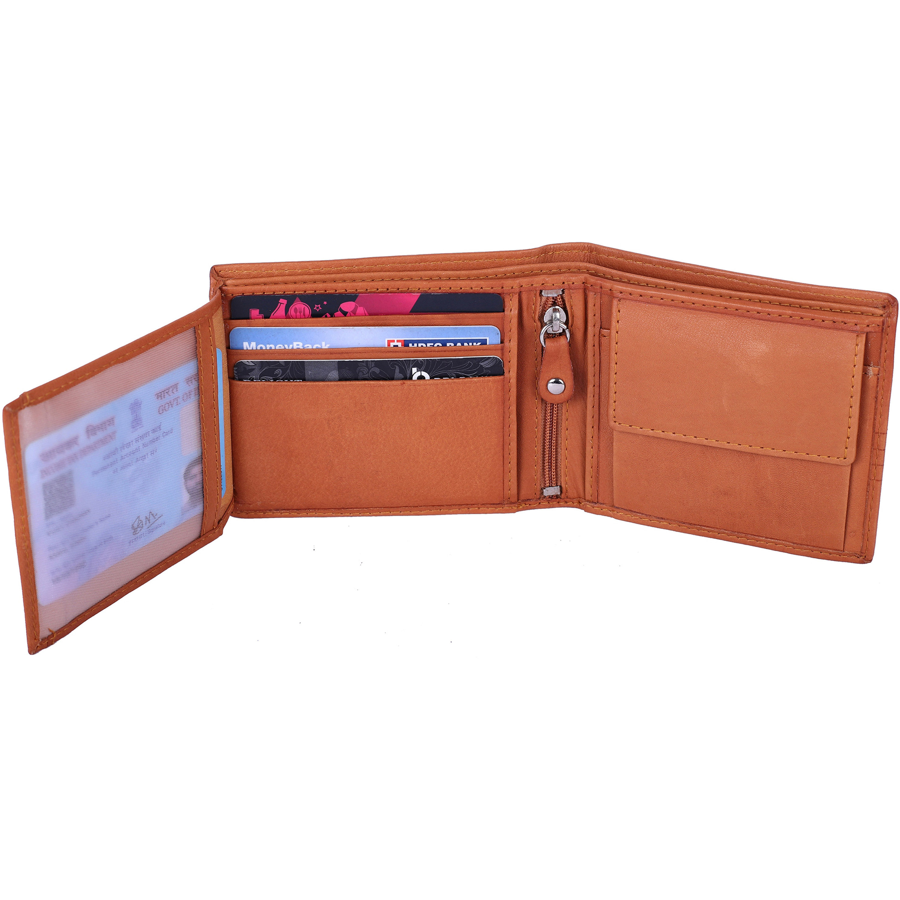FIONA Mens Leather Bifold Wallet | Wallets For Men RFID Blocking | Genuine Leather | Extra Capacity Mens Brown Wallet |