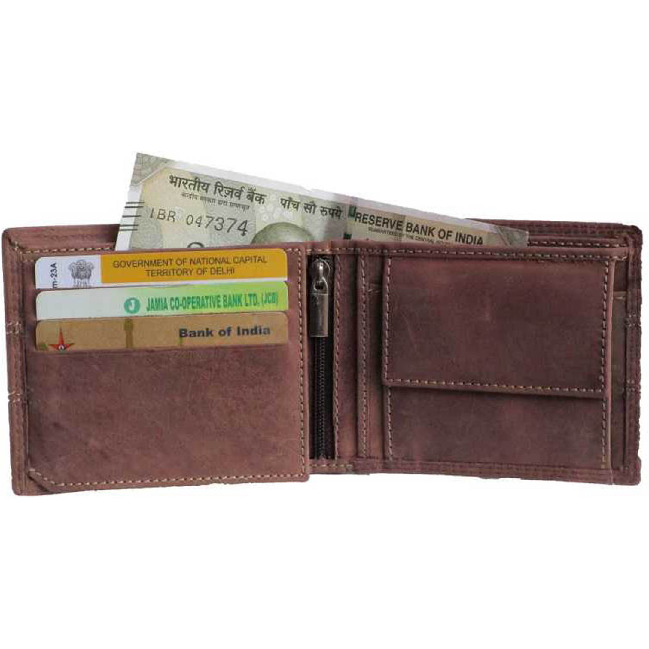 FIONA Mens Leather Bifold Wallet | Wallets For Men RFID Blocking | Genuine Leather | Extra Capacity Mens Brown Wallet |