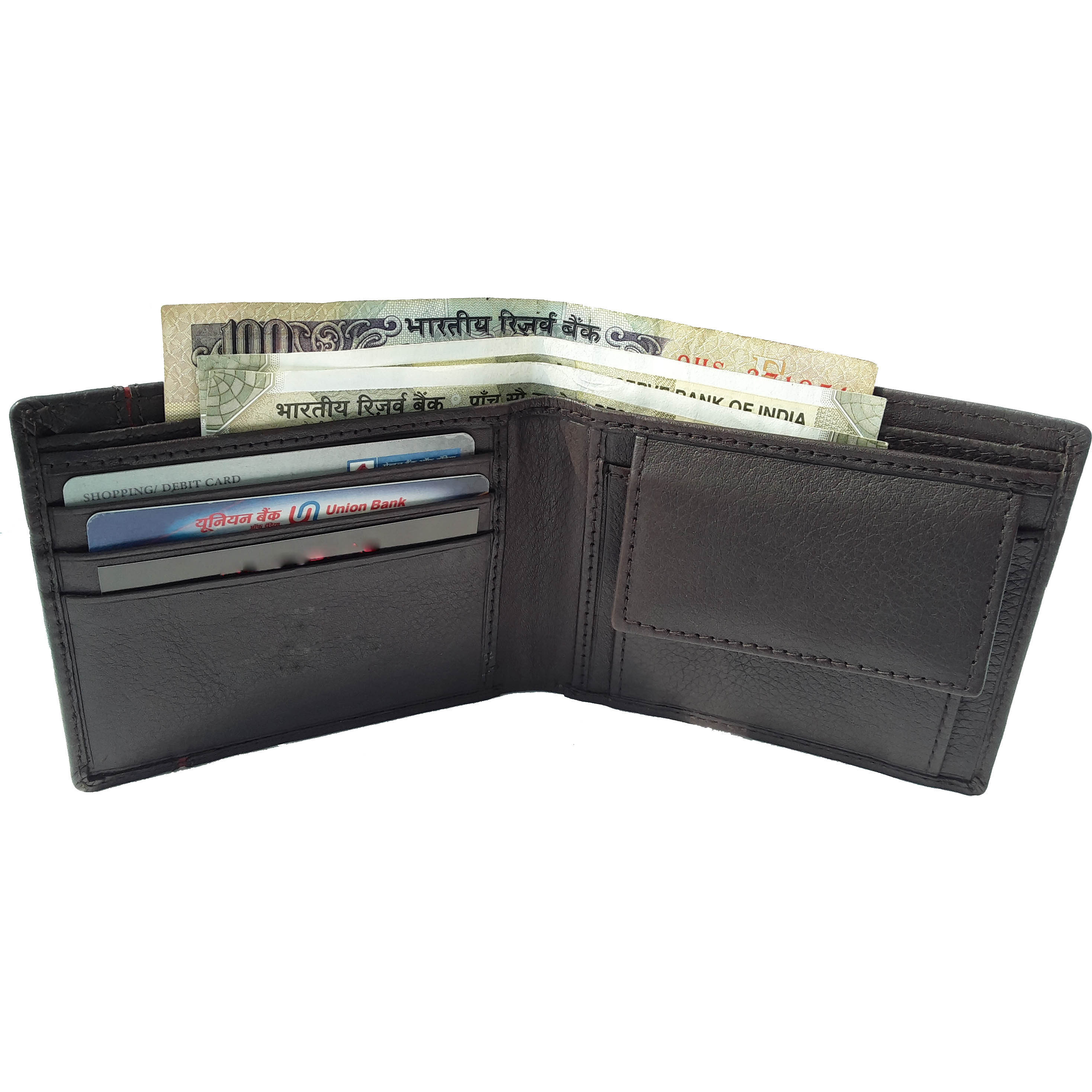 FIONA Mens Leather Bifold Wallet | Wallets For Men RFID Blocking | Genuine Leather | Extra Capacity Mens Brown Wallet |