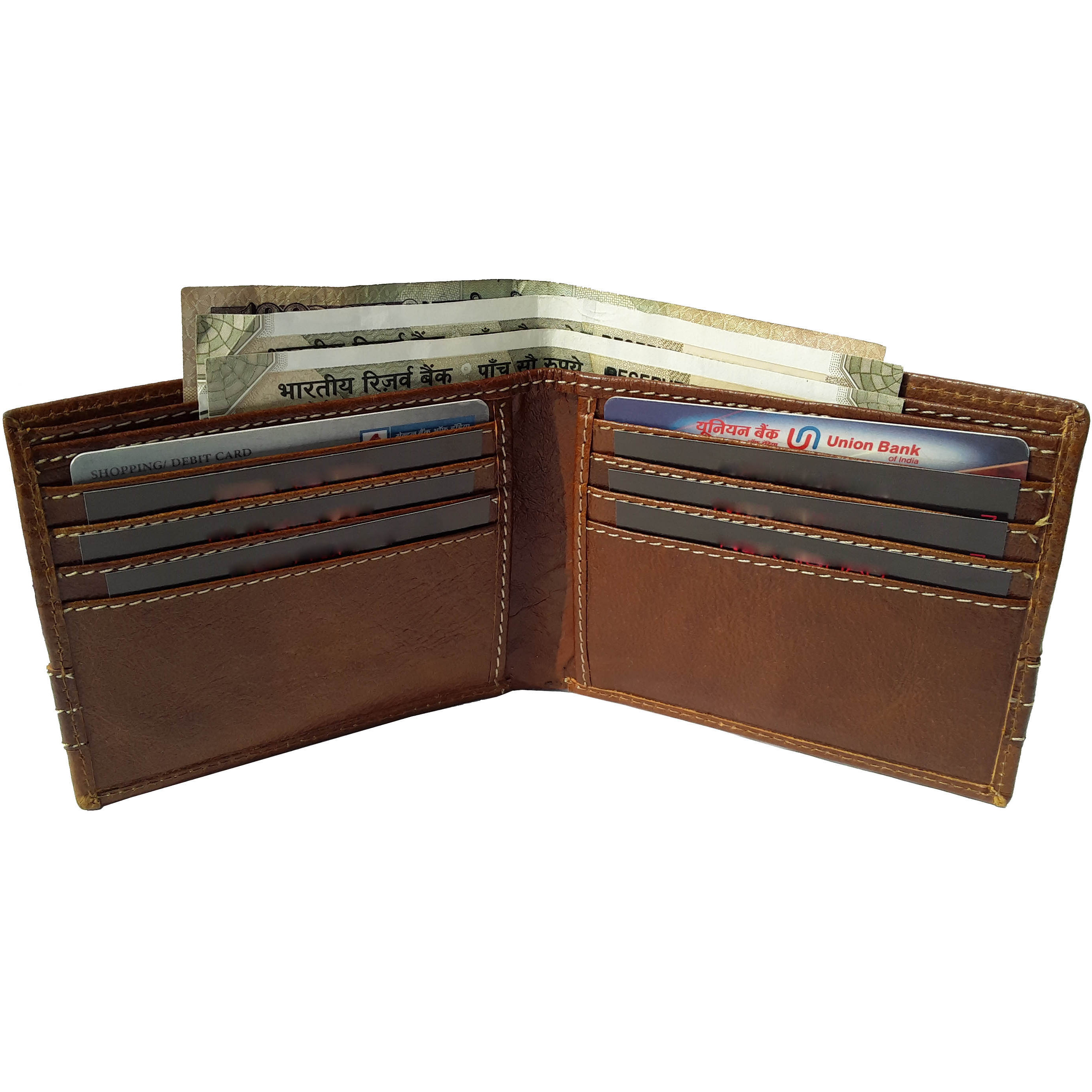 FIONA Mens Leather Bifold Wallet | Wallets For Men RFID Blocking | Genuine Leather | Extra Capacity Mens Brown Wallet |