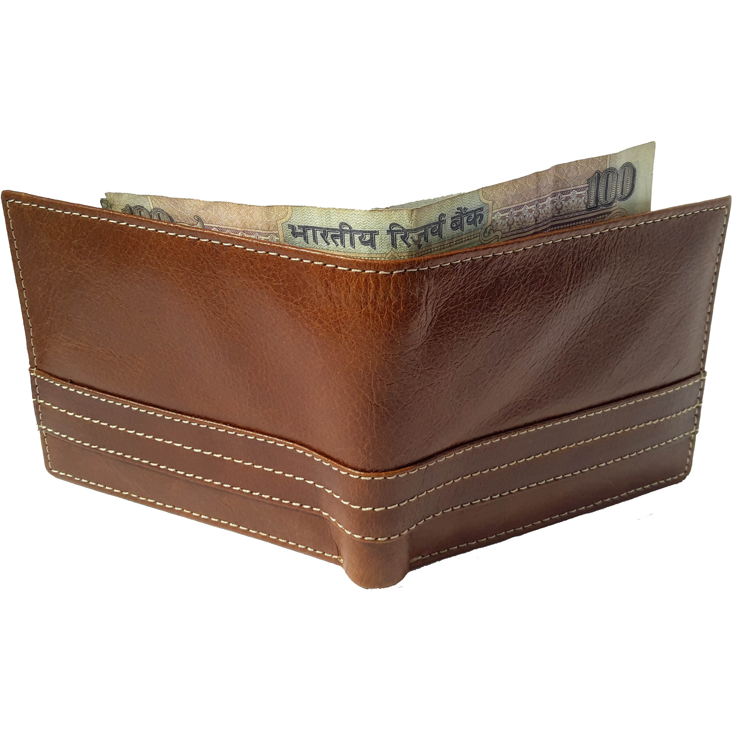 FIONA Mens Leather Bifold Wallet | Wallets For Men RFID Blocking | Genuine Leather | Extra Capacity Mens Brown Wallet |