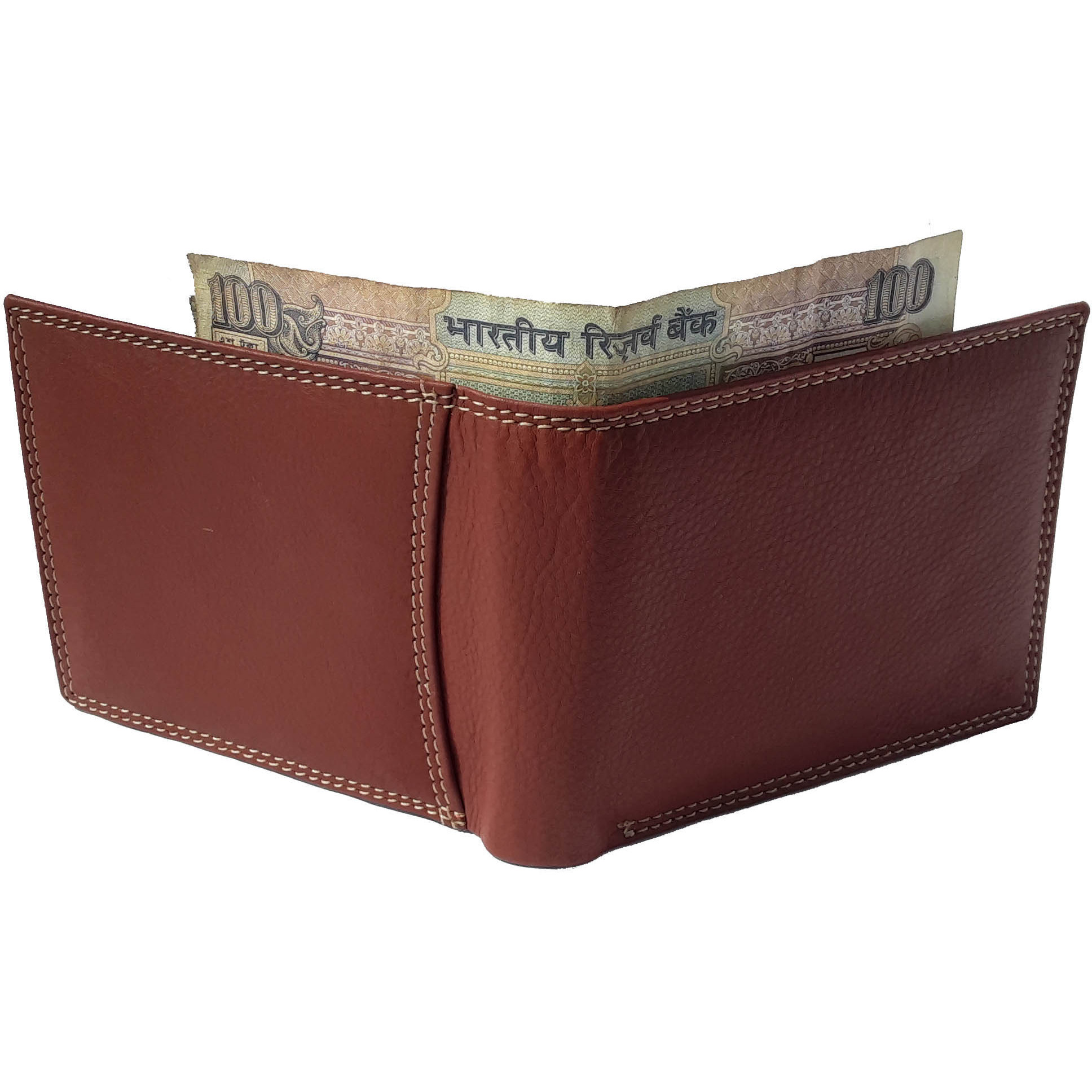 FIONA Mens Leather Bifold Wallet | Wallets For Men RFID Blocking | Genuine Leather | Extra Capacity Mens Brown Wallet |