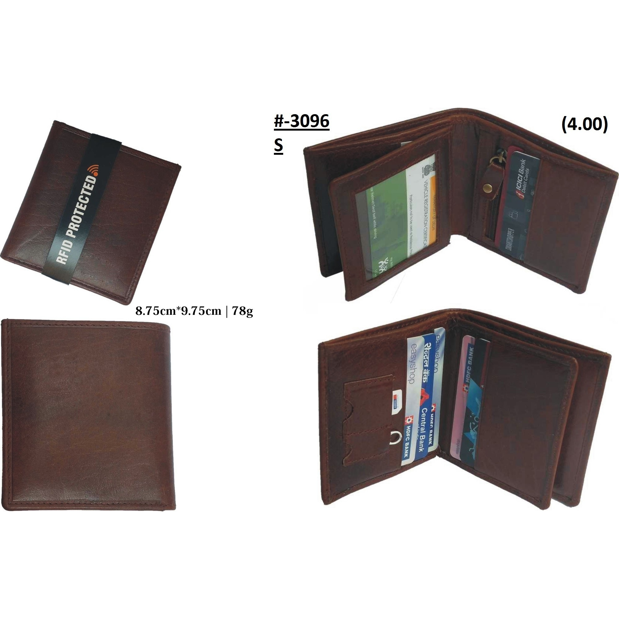 FIONA Mens Leather Bifold Wallet | Wallets For Men RFID Blocking | Genuine Leather | Extra Capacity Mens Brown Wallet |
