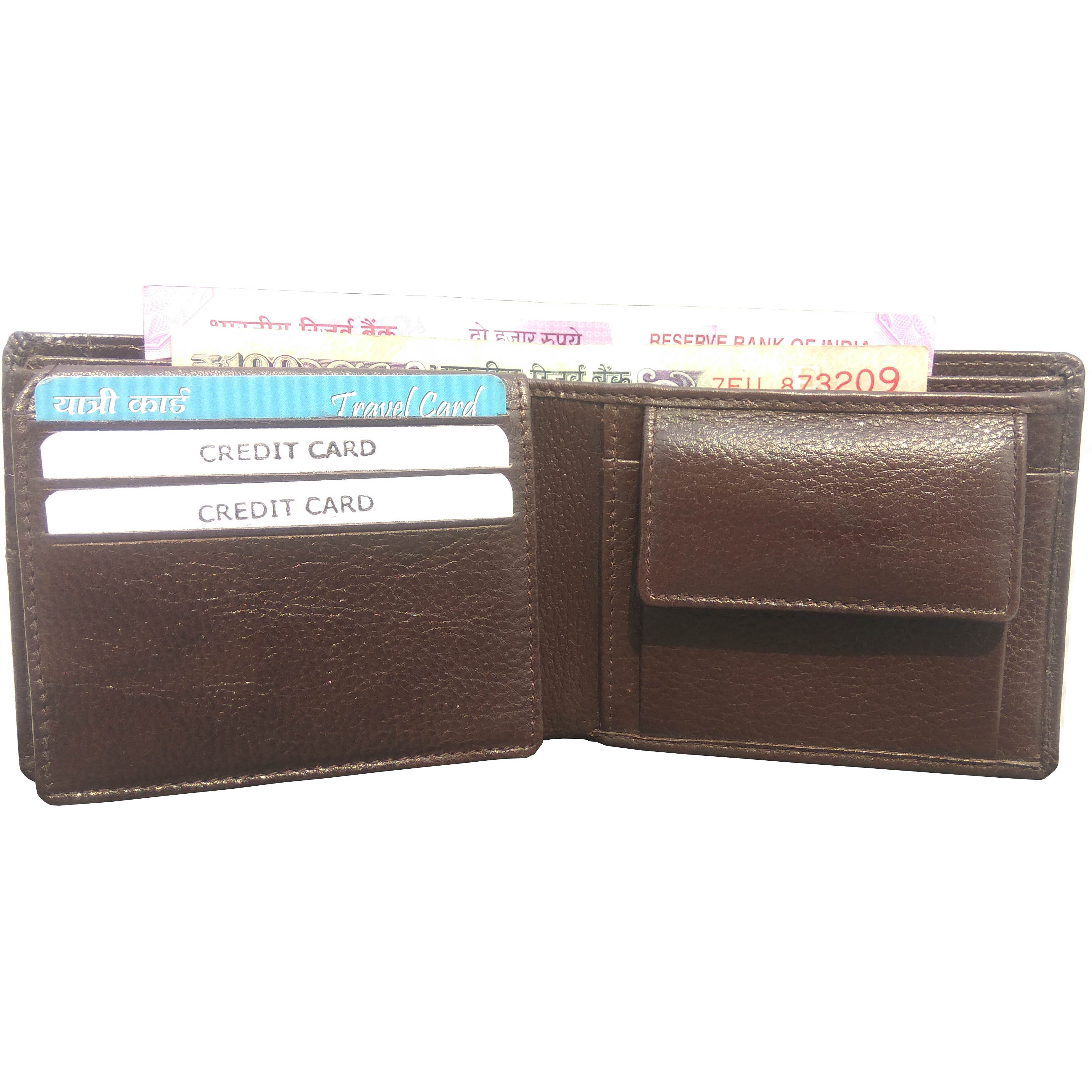 FIONA Mens Leather Bifold Wallet | Wallets For Men RFID Blocking | Genuine Leather | Extra Capacity Mens Brown Wallet |