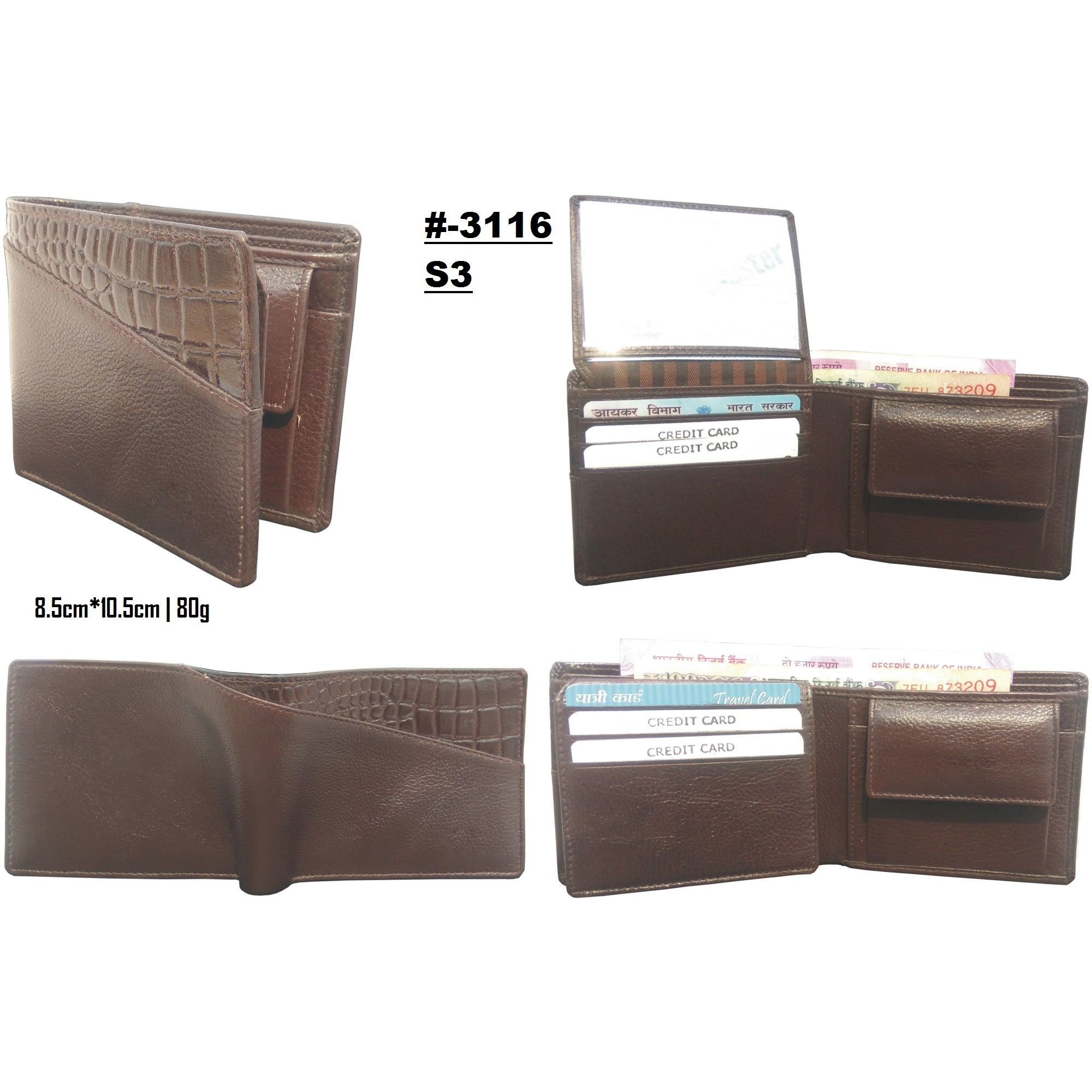 FIONA Mens Leather Bifold Wallet | Wallets For Men RFID Blocking | Genuine Leather | Extra Capacity Mens Brown Wallet |