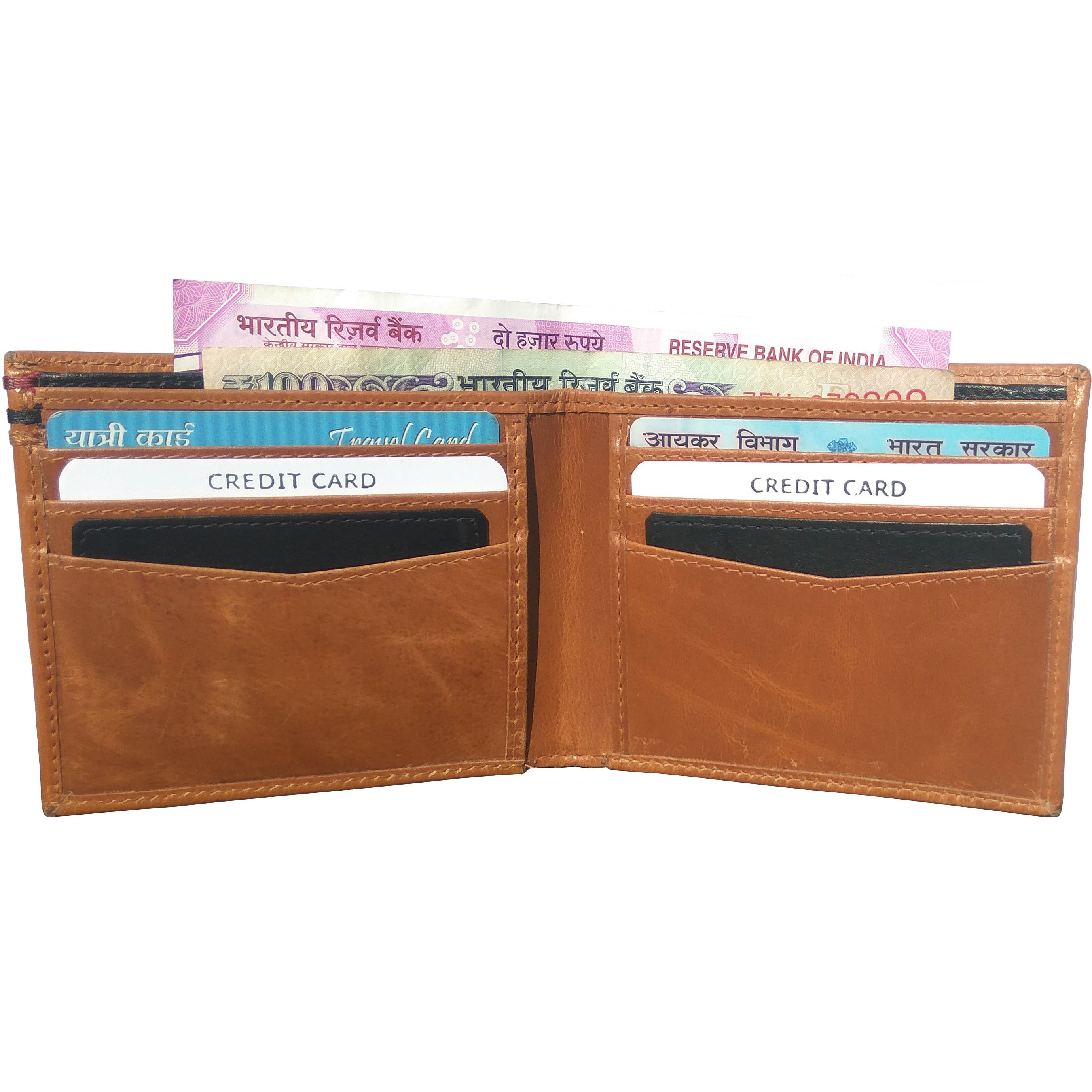 FIONA Mens Leather Bifold Wallet | Wallets For Men RFID Blocking | Genuine Leather | Extra Capacity Mens Brown Wallet |