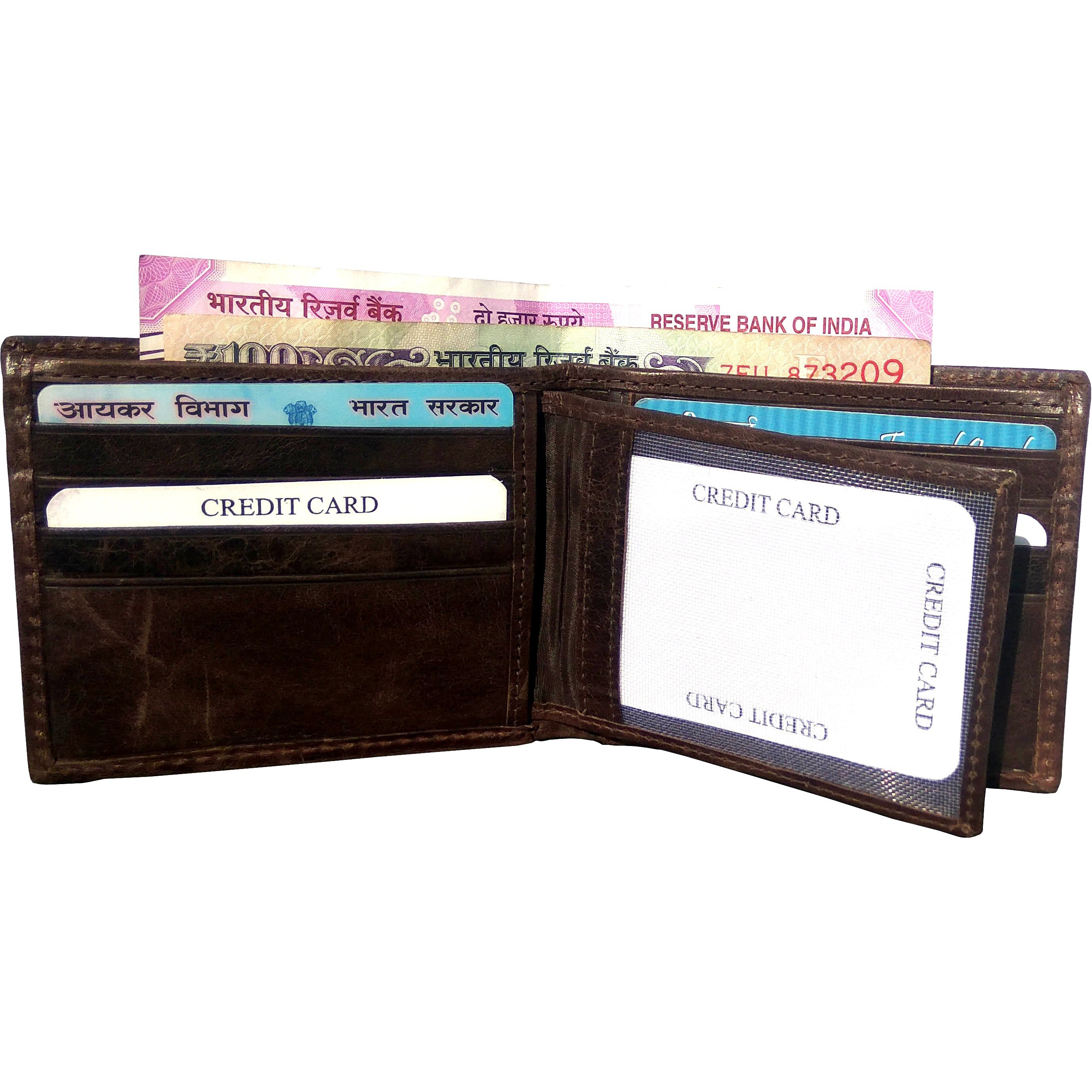 FIONA Mens Leather Bifold Wallet | Wallets For Men RFID Blocking | Genuine Leather | Extra Capacity Mens Brown Wallet |