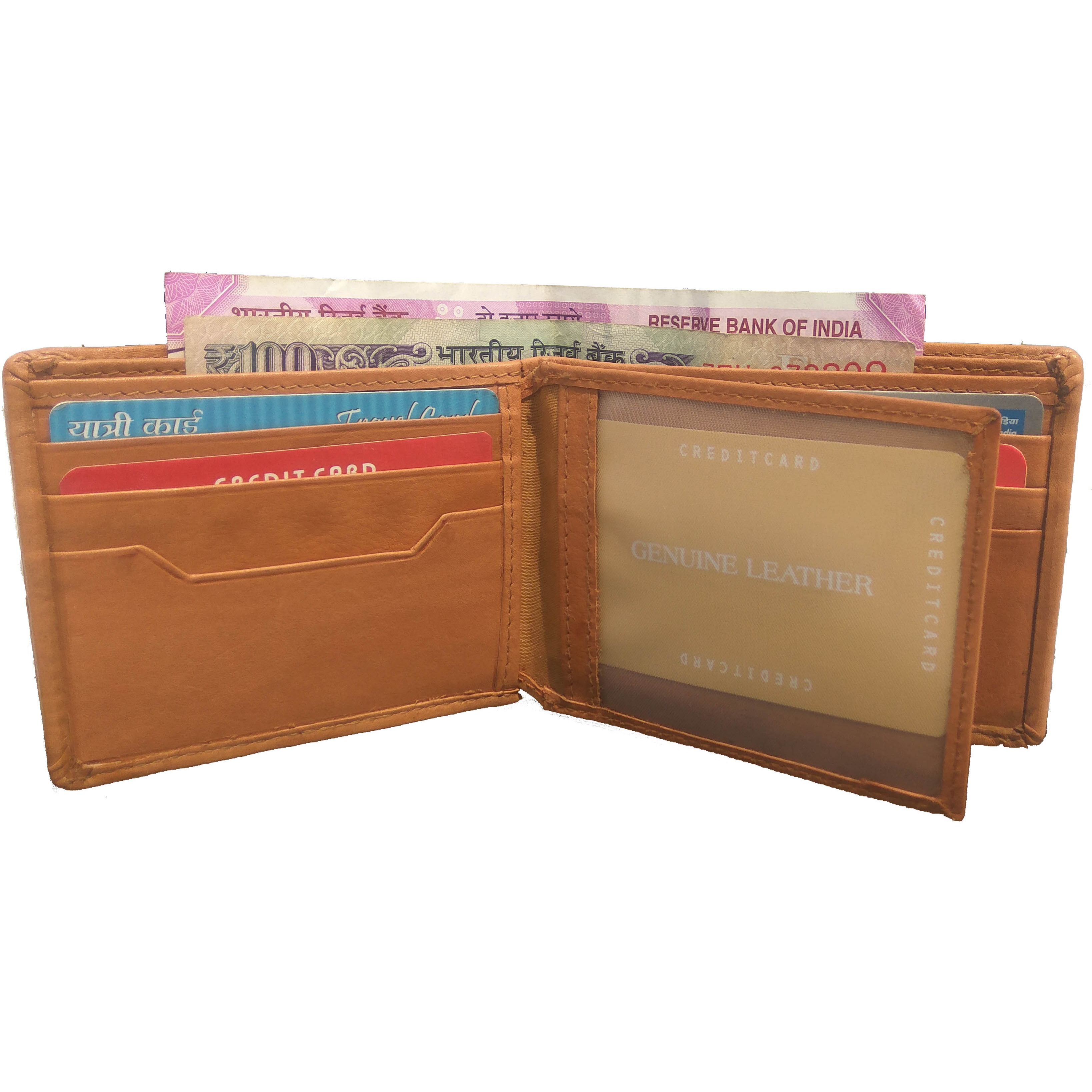 FIONA Mens Leather Bifold Wallet | Wallets For Men RFID Blocking | Genuine Leather | Extra Capacity Mens Brown Wallet |