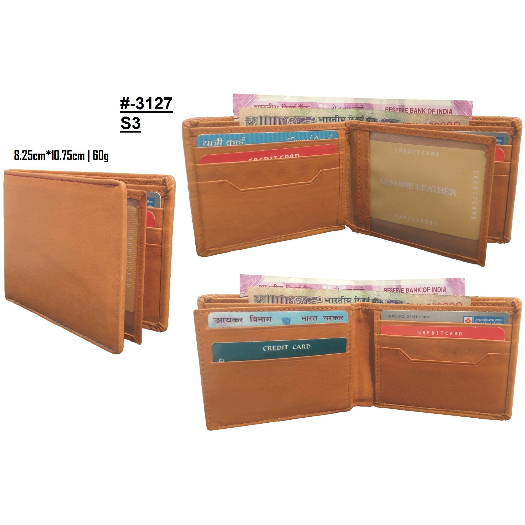 FIONA Mens Leather Bifold Wallet | Wallets For Men RFID Blocking | Genuine Leather | Extra Capacity Mens Brown Wallet |