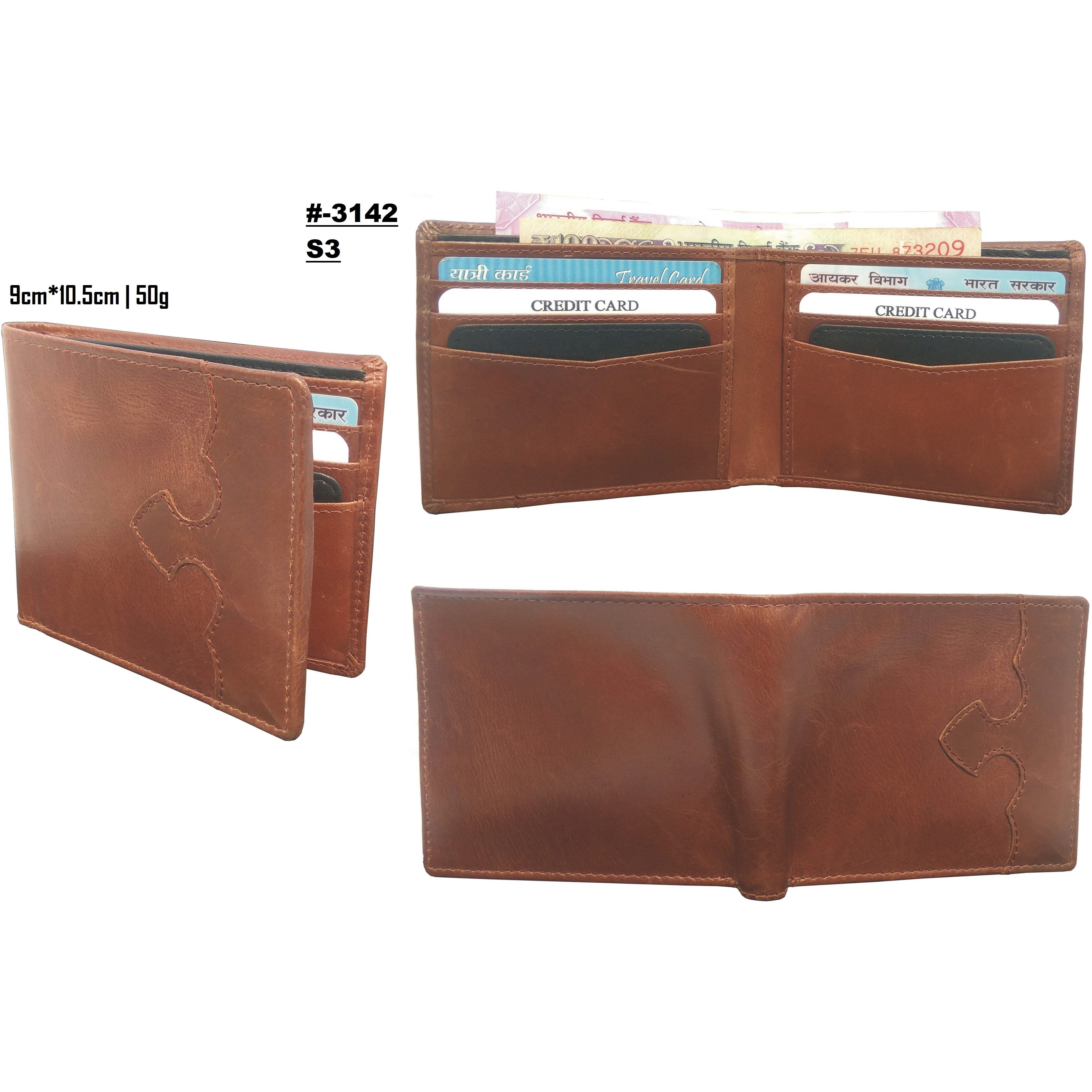 FIONA Mens Leather Bifold Wallet | Wallets For Men RFID Blocking | Genuine Leather | Extra Capacity Mens Brown Wallet |