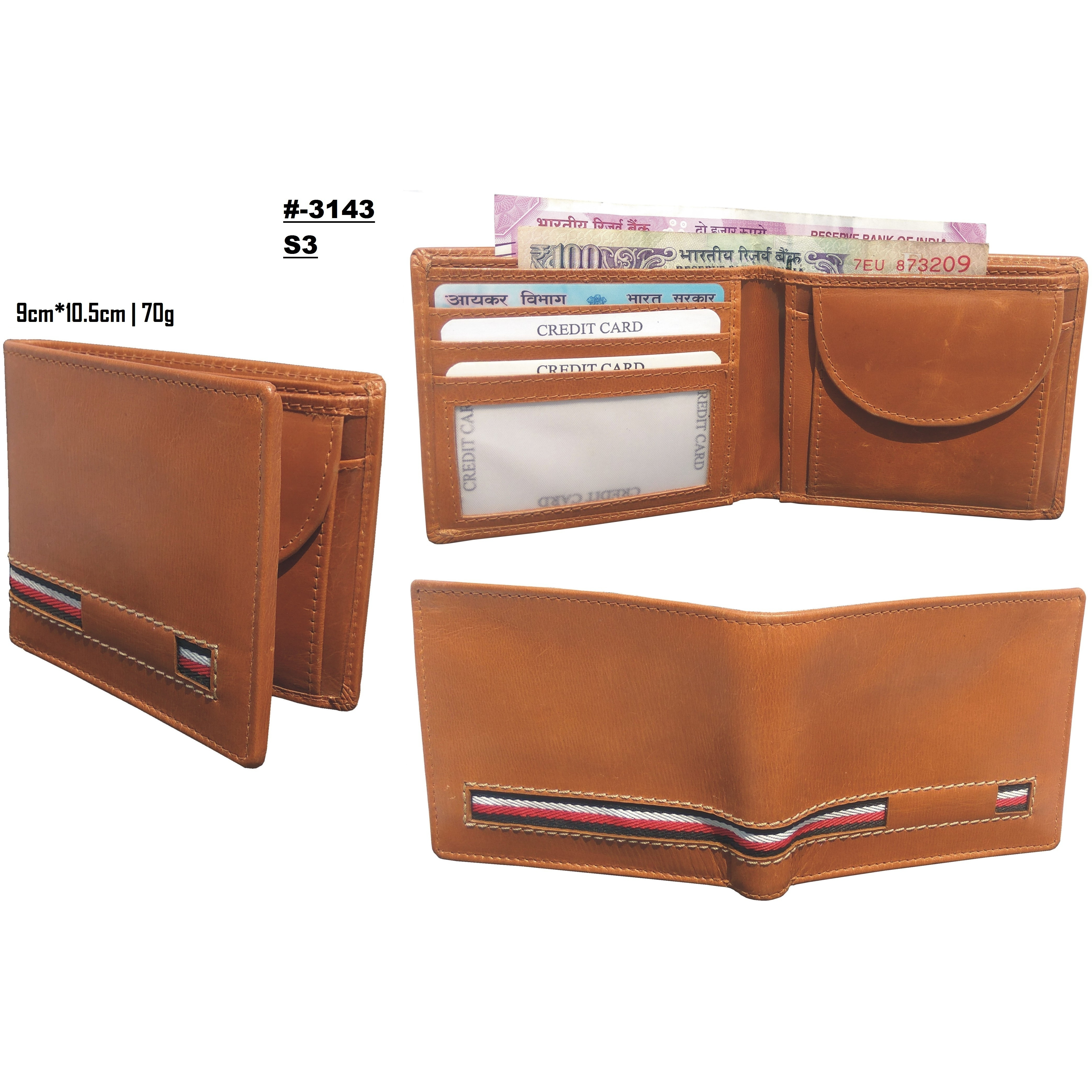 FIONA Mens Leather Bifold Wallet | Wallets For Men RFID Blocking | Genuine Leather | Extra Capacity Mens Brown Wallet |