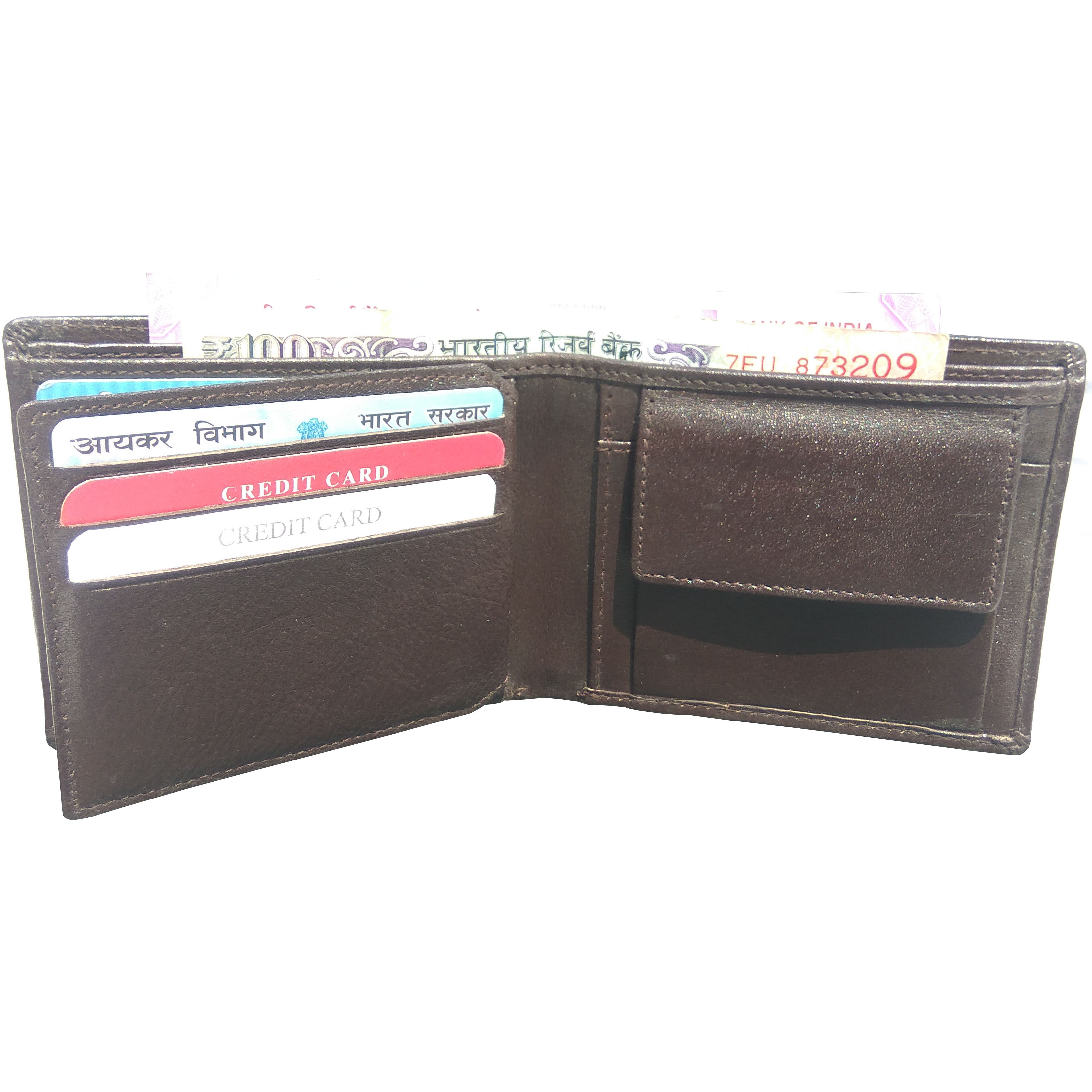 FIONA Mens Leather Bifold Wallet | Wallets For Men RFID Blocking | Genuine Leather | Extra Capacity Mens Brown Wallet |