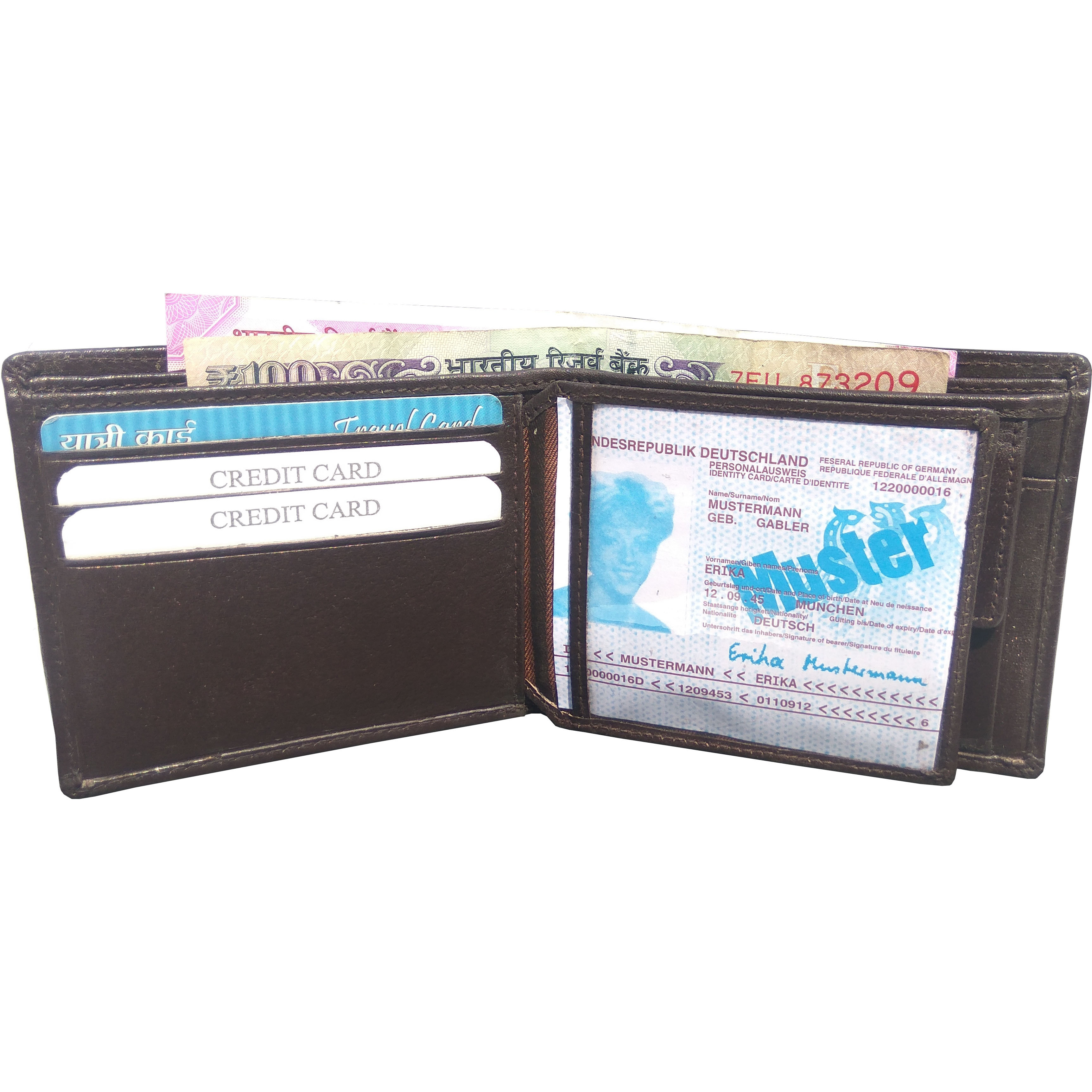 FIONA Mens Leather Bifold Wallet | Wallets For Men RFID Blocking | Genuine Leather | Extra Capacity Mens Brown Wallet |