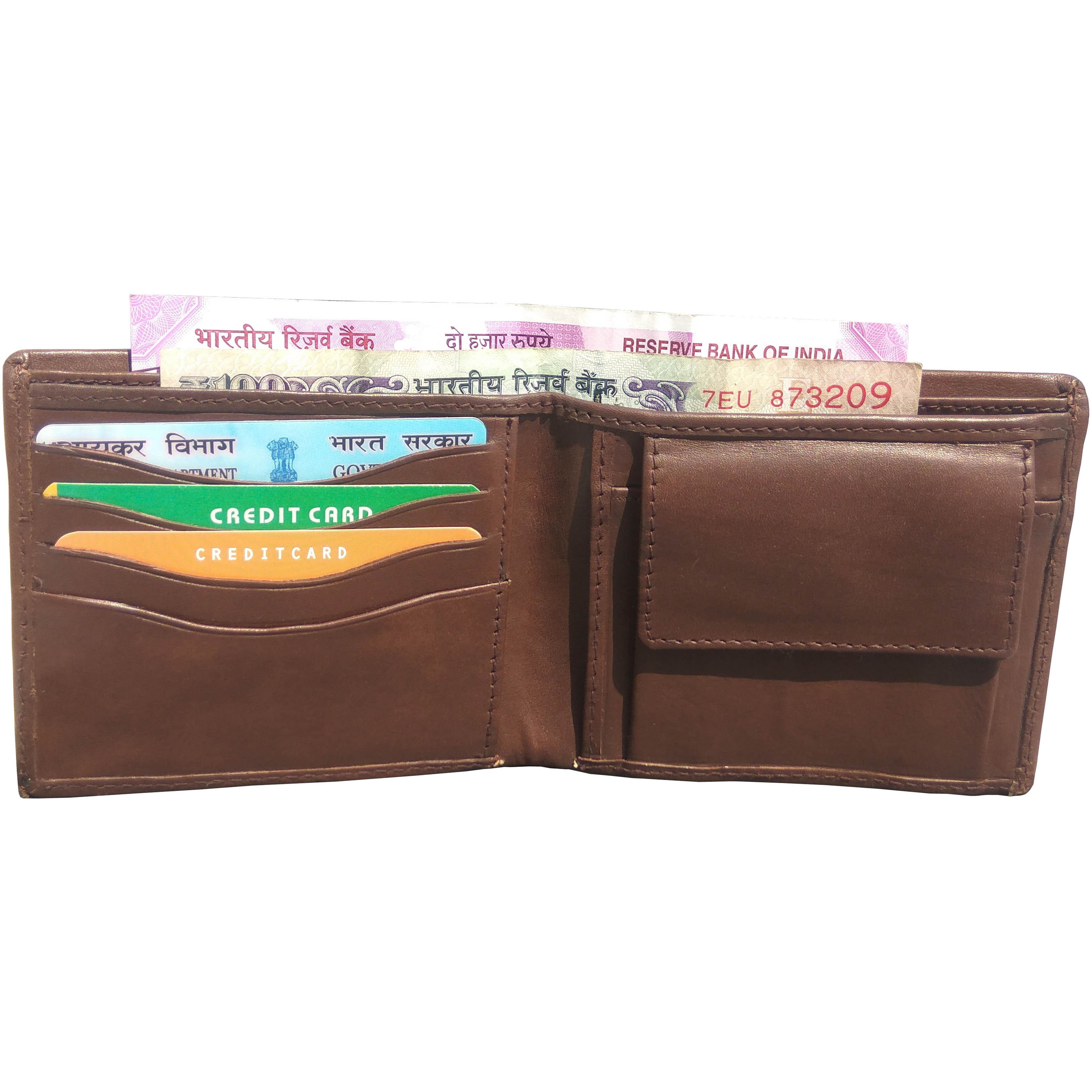 FIONA Mens Leather Bifold Wallet | Wallets For Men RFID Blocking | Genuine Leather | Extra Capacity Mens Brown Wallet |