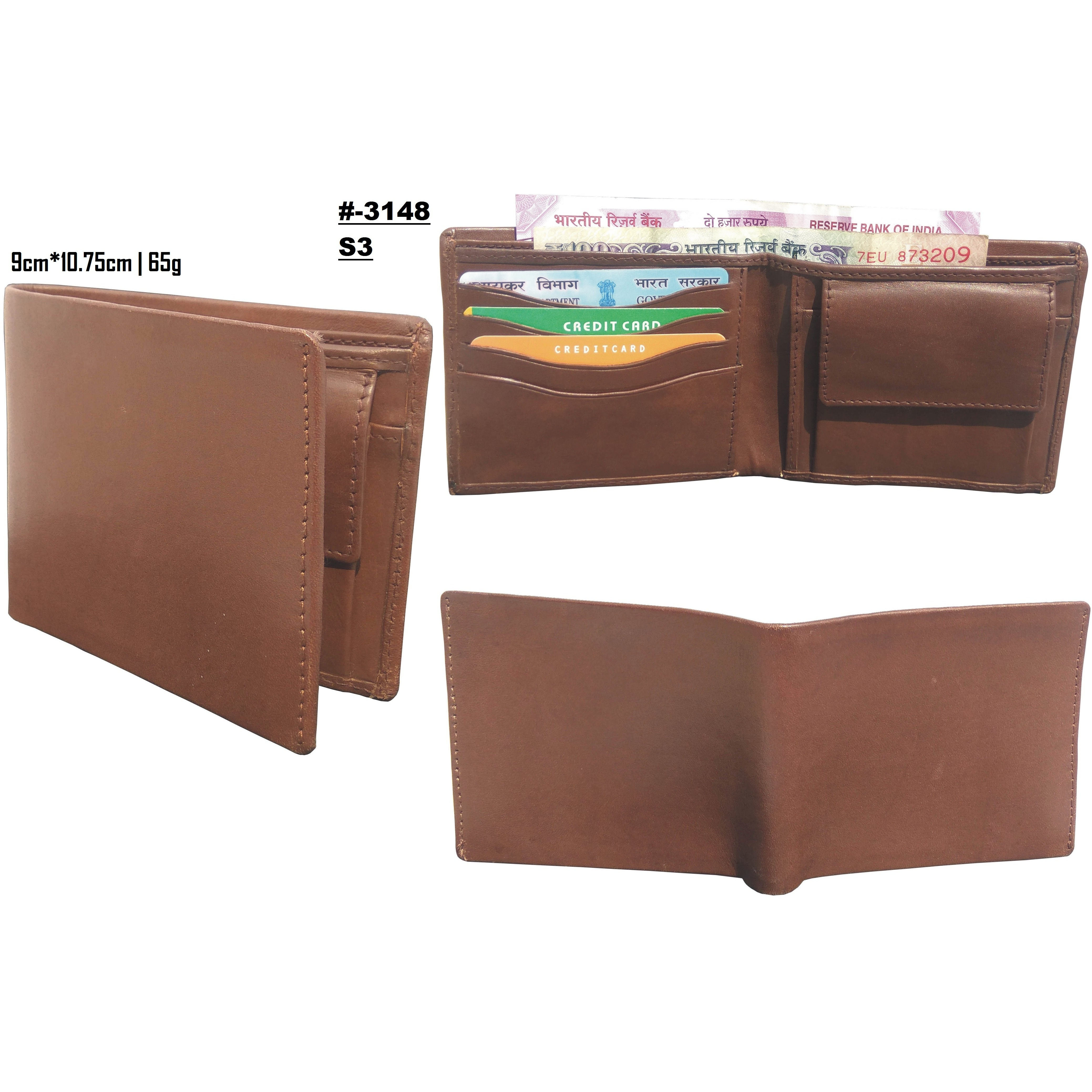FIONA Mens Leather Bifold Wallet | Wallets For Men RFID Blocking | Genuine Leather | Extra Capacity Mens Brown Wallet |