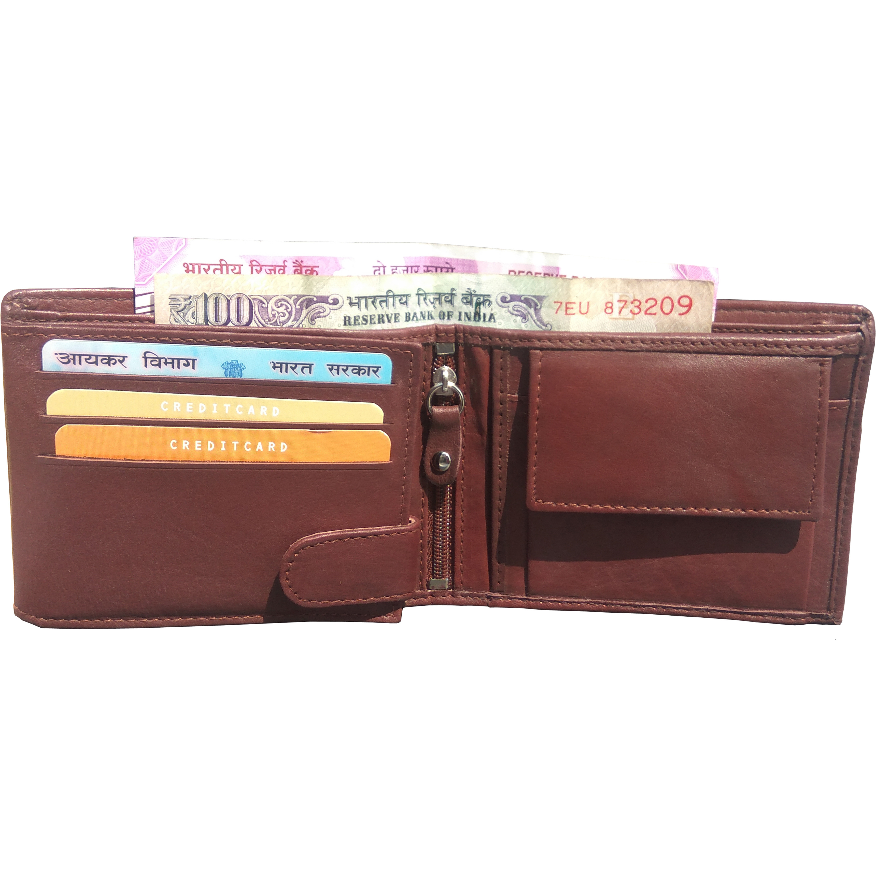 FIONA Mens Leather Bifold Wallet | Wallets For Men RFID Blocking | Genuine Leather | Extra Capacity Mens Brown Wallet |