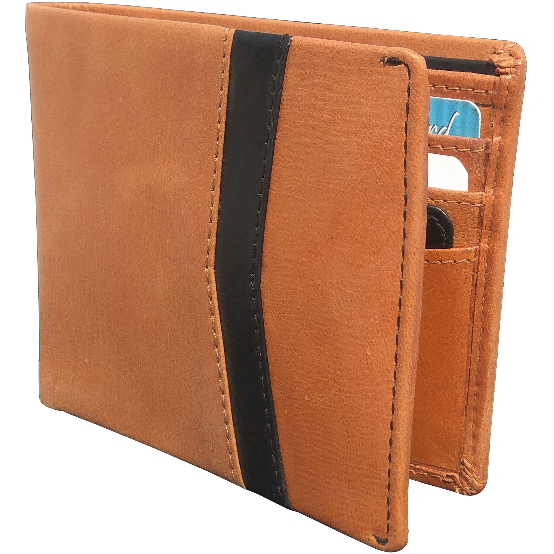 FIONA Mens Leather Bifold Wallet | Wallets For Men RFID Blocking | Genuine Leather | Extra Capacity Mens Brown Wallet |